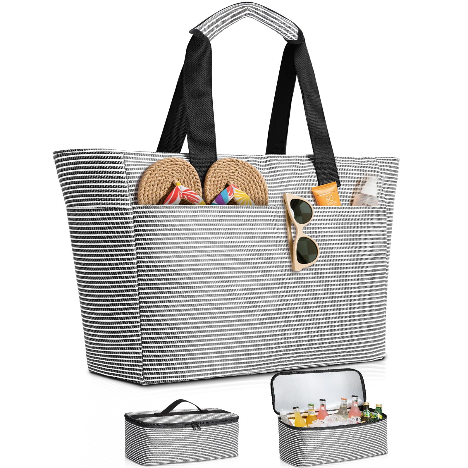 ISEYOU Beach Bag and Cooler Bag Set