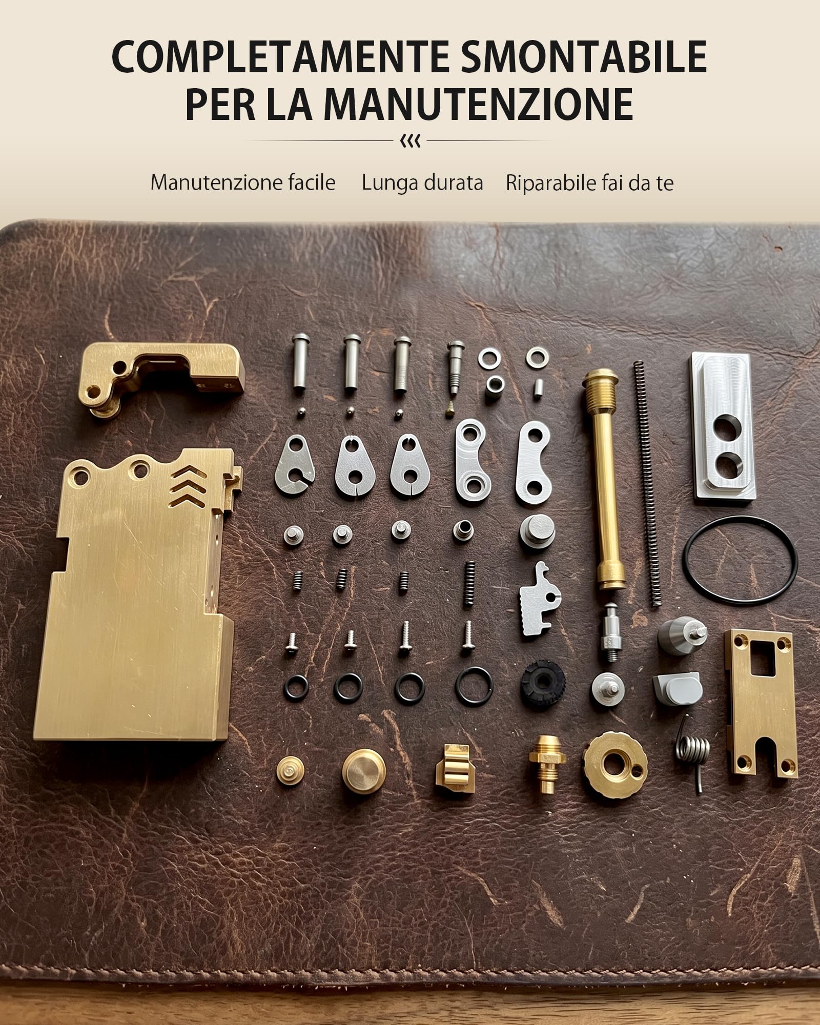 Thorens - Accendino a espulsione a cherosene, stile vintage, in ottone, classico, con fiamma morbida, riutilizzabile, antivento, regalo di lusso per uomini, campeggio all'aperto