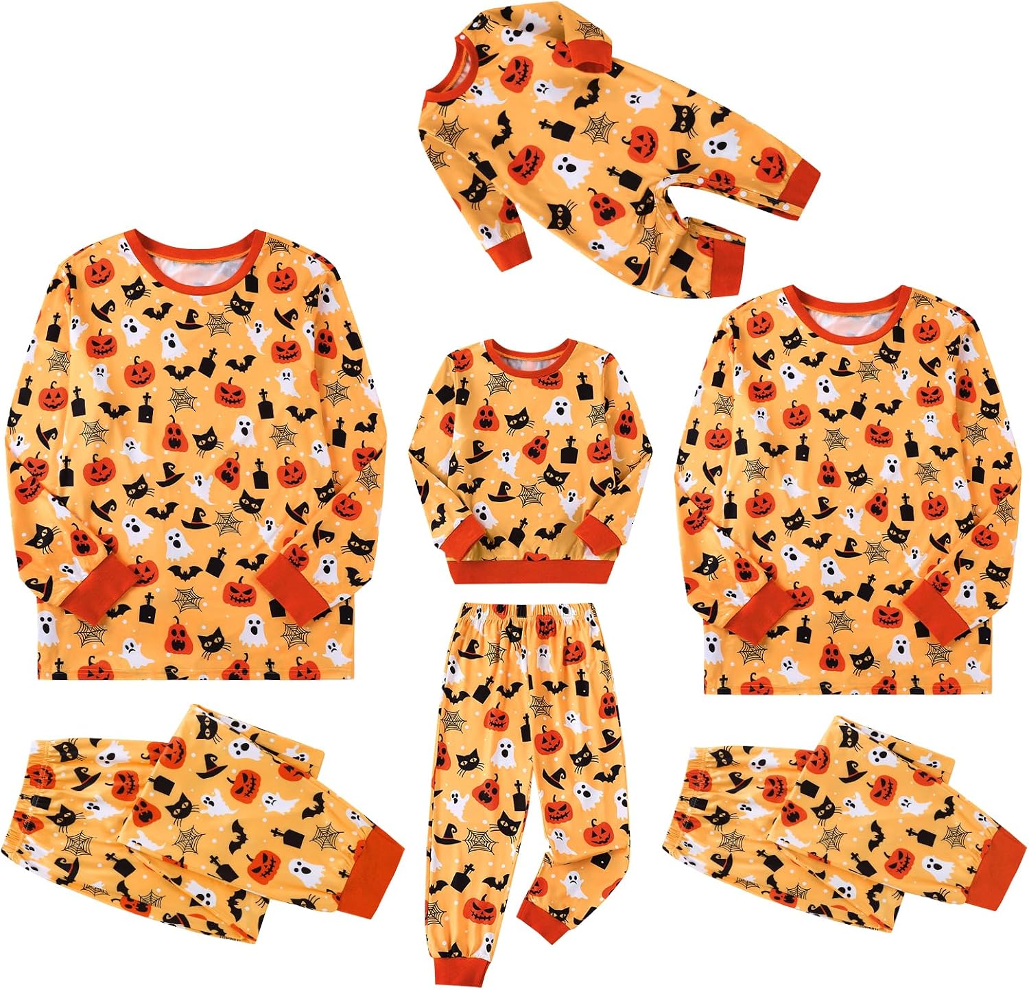 CARETOO Halloween Pajamas for Family Long Sleeve Pjs Set for Men Women Kids Toddler Baby Boy Girl Sleepwear