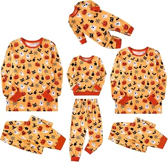 CARETOO Halloween Pajamas for Family Long Sleeve Pjs Set for Men Women Kids Toddler Baby Boy Girl Sleepwear