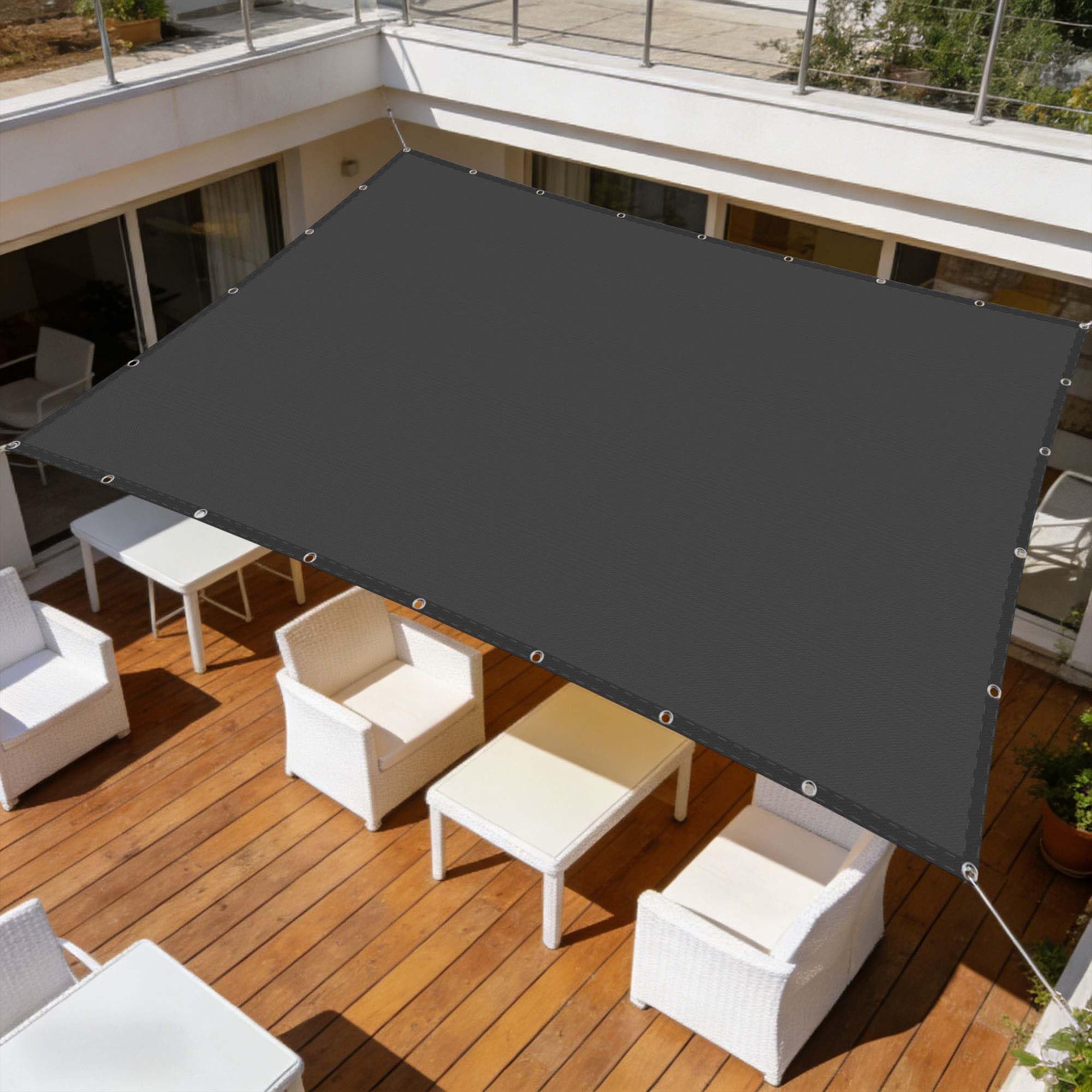 Voile d'ombrage brise-vent et anti-UV pour ombrager un balcon exposé
