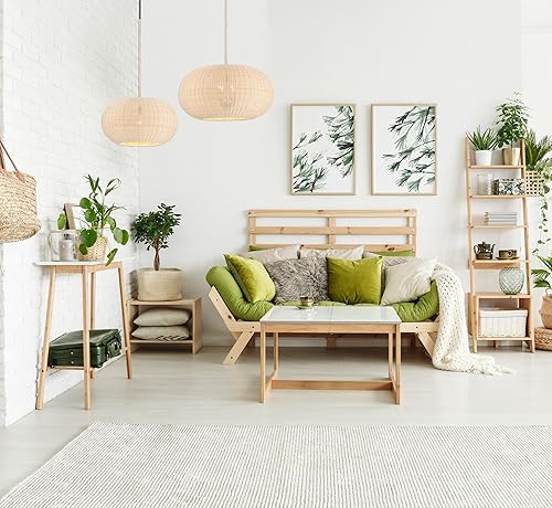 Miniatura 2 de Minka Lavery Modjeska 3546-66A Lámpara colgante de ratán natural, 4 luces 240 vatios totales, 13 pulgadas de alto x 24 pulgadas de ancho, carbón