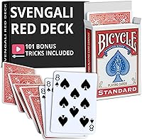 Vista 46 de Ted's Sterling Magic Precision Red Rider Back Bicycle Mazo Svengali con Instrucciones para 100+ Trucos (2 de Tréboles)