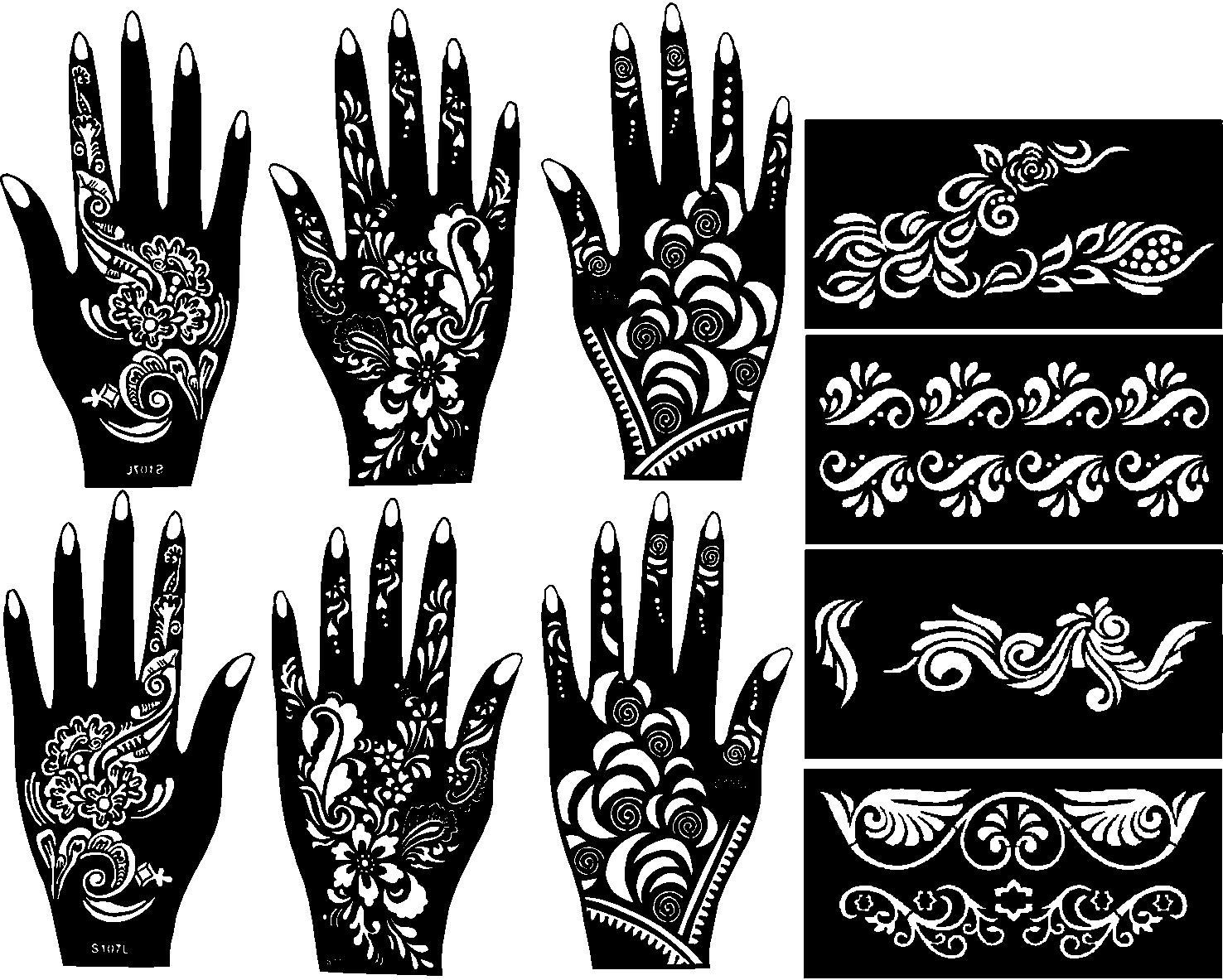 Ivana’s Girl Tattoo Stencil Henna Multi Design Tatto for Girls | Women – (T-1037)