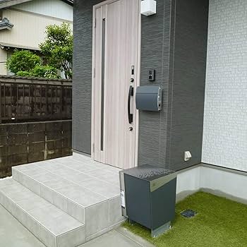 LEON (レオン) サンノゼ クローク 宅配ボックス (新型コロナで非対面での受け取り可能、設置は電気工事不要) 戸建て用 屋外 ディンプルキー付  70L 大型 大容量 ステンレス製 日本製 据え置きベースセット イエロー