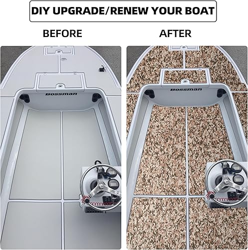 Miniatura 7 de Suelo de lancha de espuma EVA para cubierta de lancha, antideslizante, cepillado marino, alfombra autoadhesiva para lancha motora, yate, kayak,