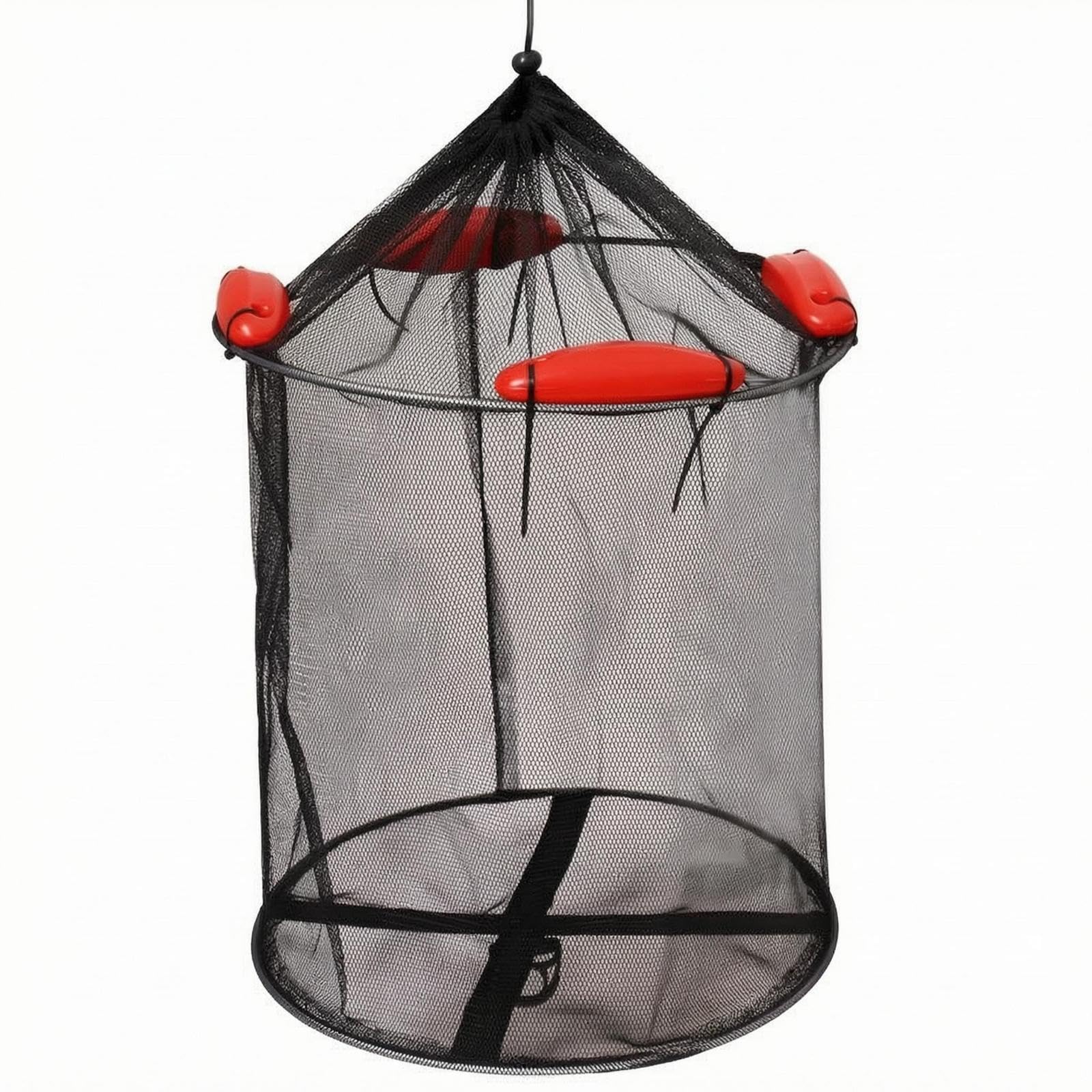 Cylindrical Keepnet Reinforced Base Mesh Keepnet Conical Top Nylon 40x45cm | Nets | Fishing Equipment | Fishing-image-44