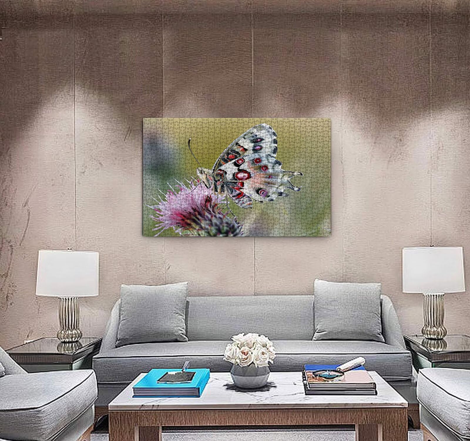 Puzzle z motywem motyla, 4000 elementów, puzzle dla dorosłych, dorosłych, nastolatków, do aktywności w domu, trudne gry rodzinne, klasyczne puzzle jako prezent i dekoracja ścienna R3KH-339
