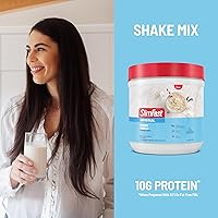 Vista 4 de SlimFast Polvo original para reemplazo de comida, vainilla francesa, mezcla para batido de pérdida de peso, 10 g de proteína, 14 porciones