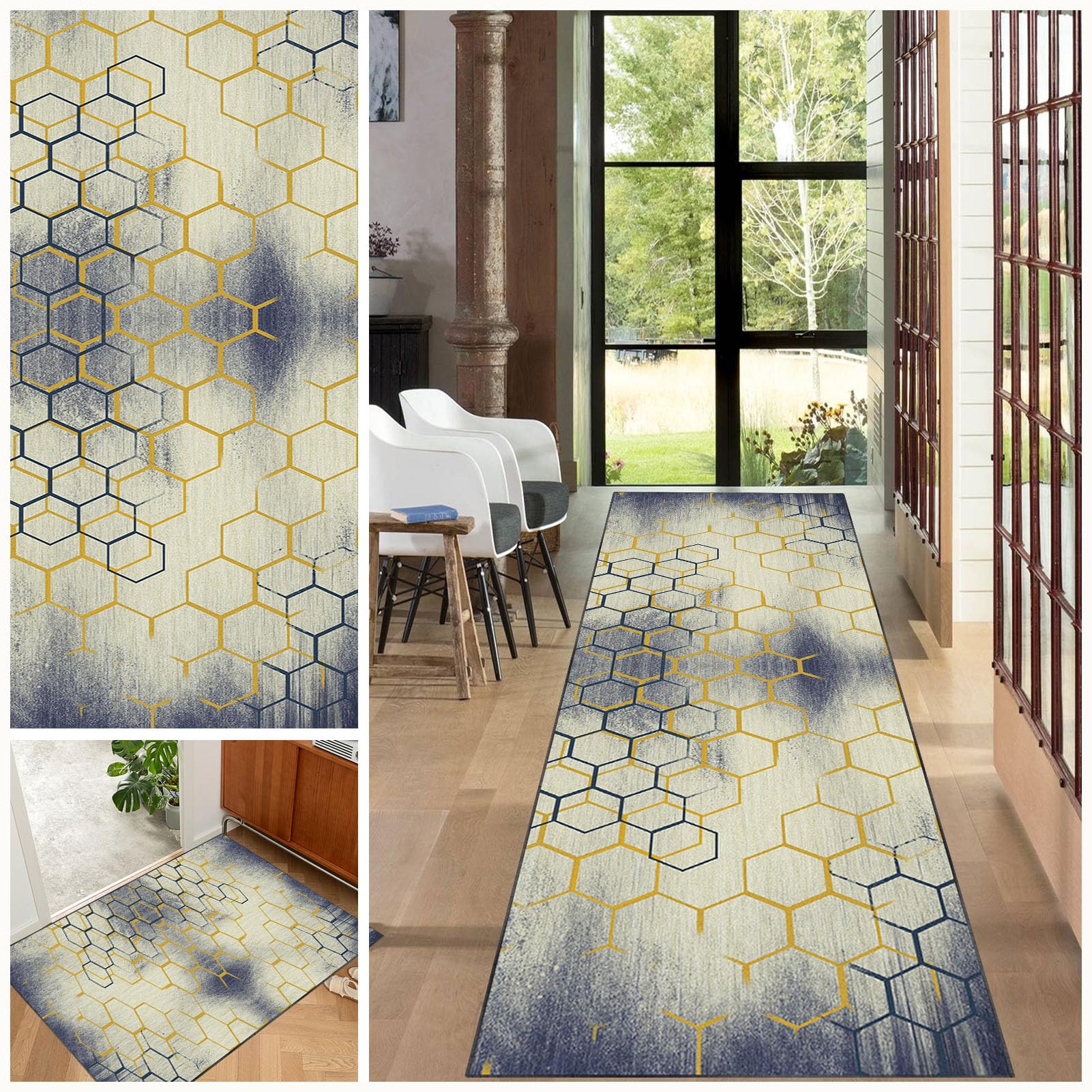 Tapis de couloir antidérapant de 120 x 300 cm, la protection idéale pour sol de cuisine