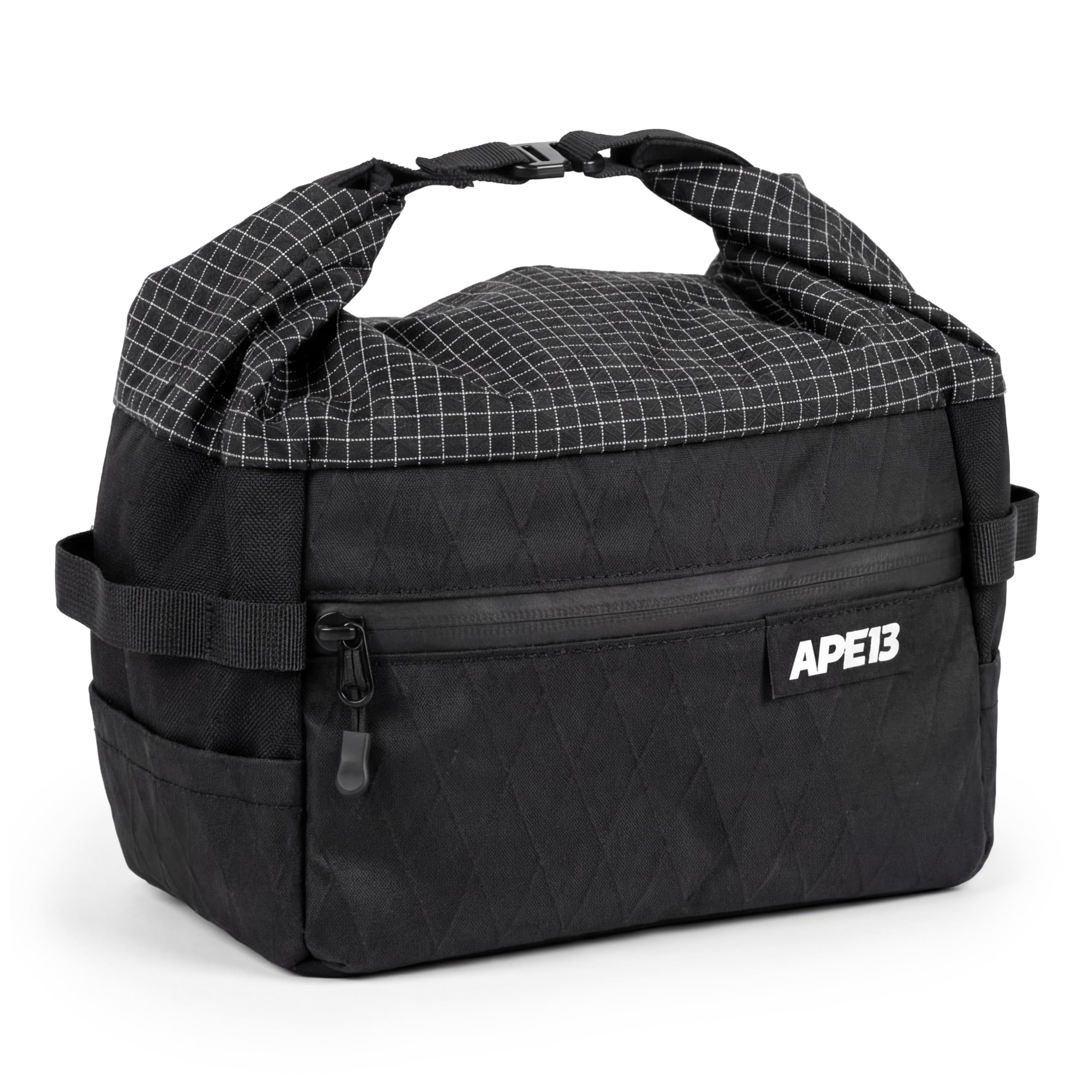 Grid Boulder Chalkbag – Großer Chalk Bag für Bouldern & Klettern, Rolltop mit Metallverschluss, stabile Base, Boulder Magnesia Beutel mit Taschen & Bürstenloops