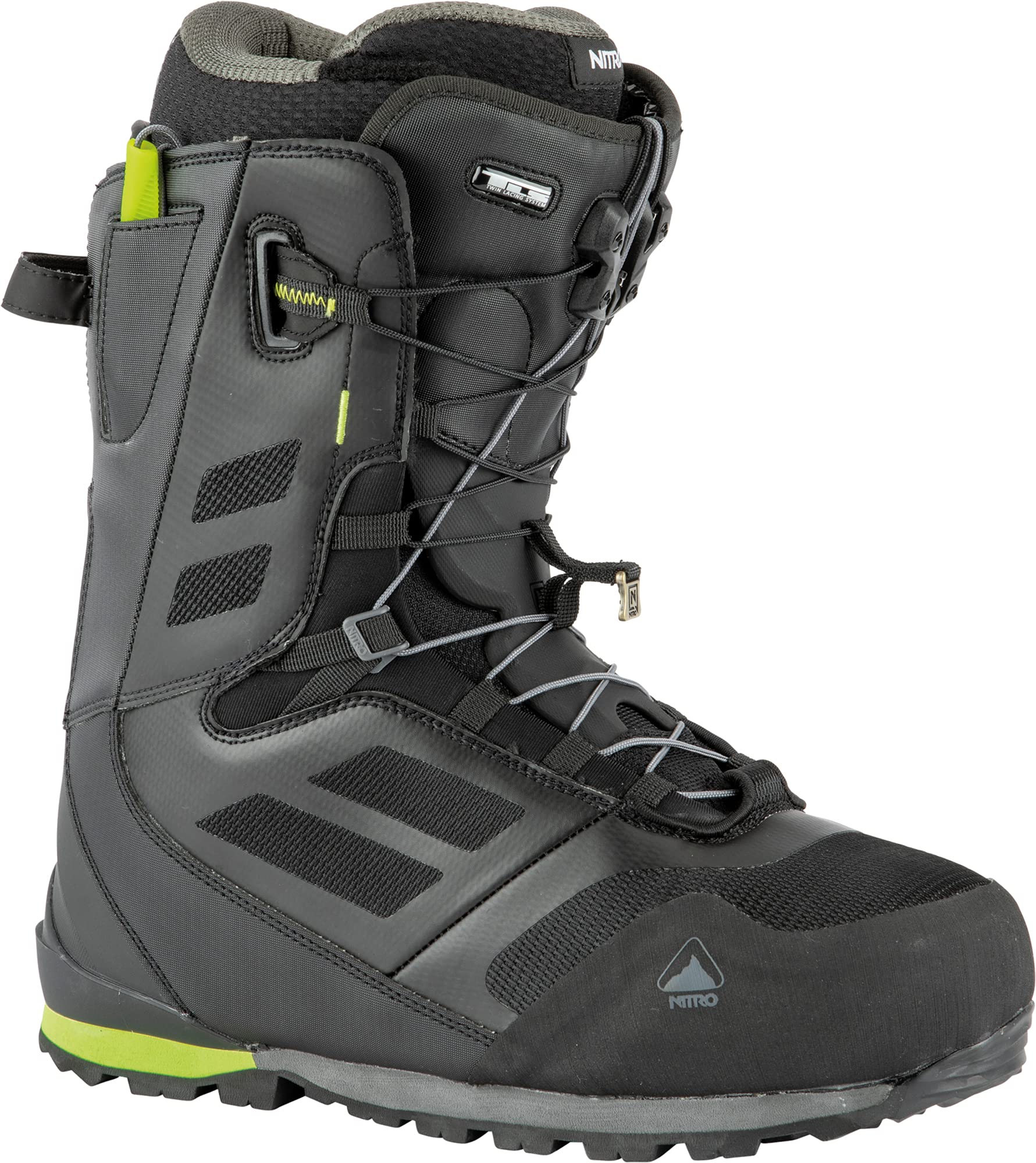 Nitro Men's Incline TLS Boot '22 Snowboard Boat, Black-Lime, 245