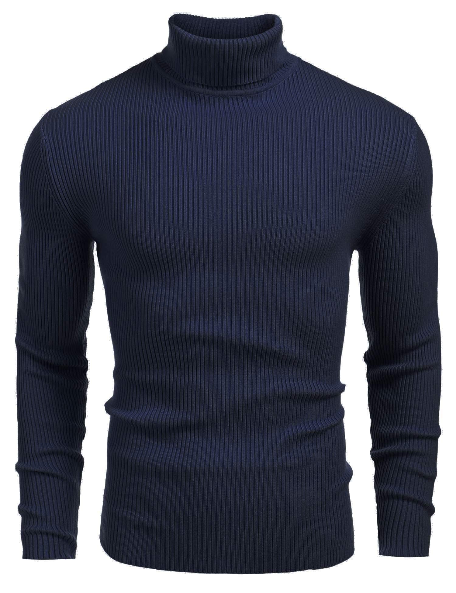 DENIMHOLICMen's Cotton Turtle Neck Sweater