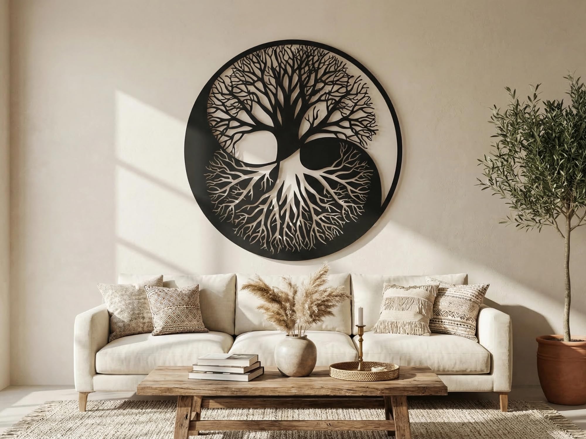 Vailla Tree of Life Wall Art Wooden 3D – Living Room Gift Idea Sculpture — image 1