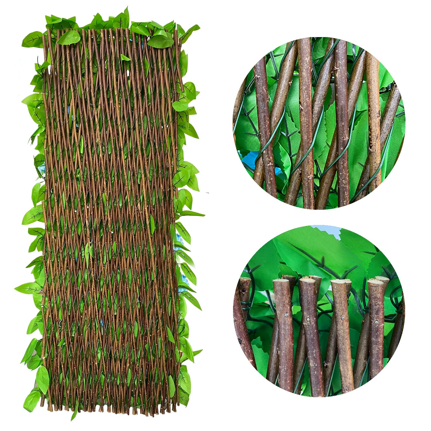 Artificial Leaf Faux Ivy Expandable/Stretchable Fence