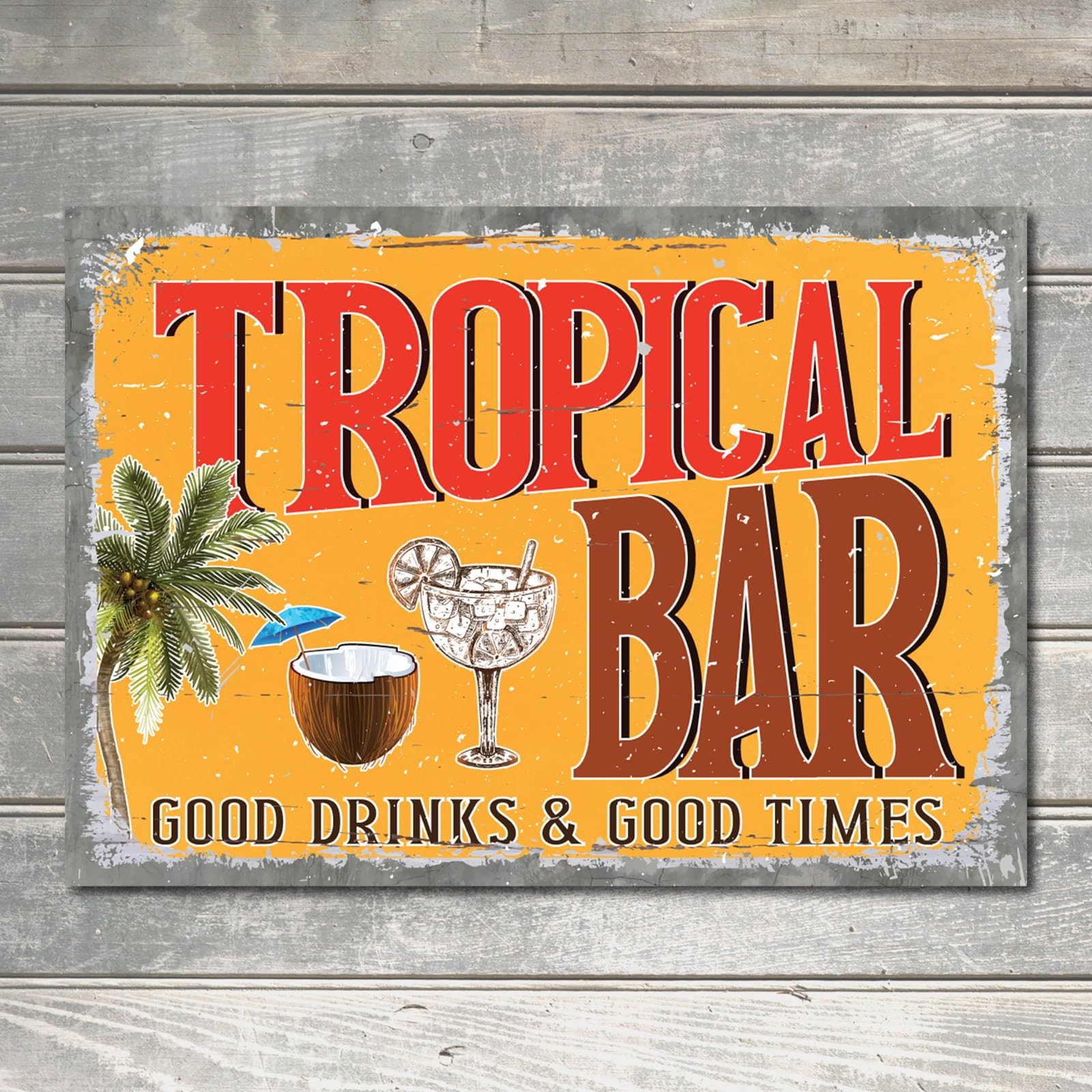 My Pixel Print Metal Signs Tropical Bar Retro Funny Wall Plaque Vintage Sign Decor Plaque