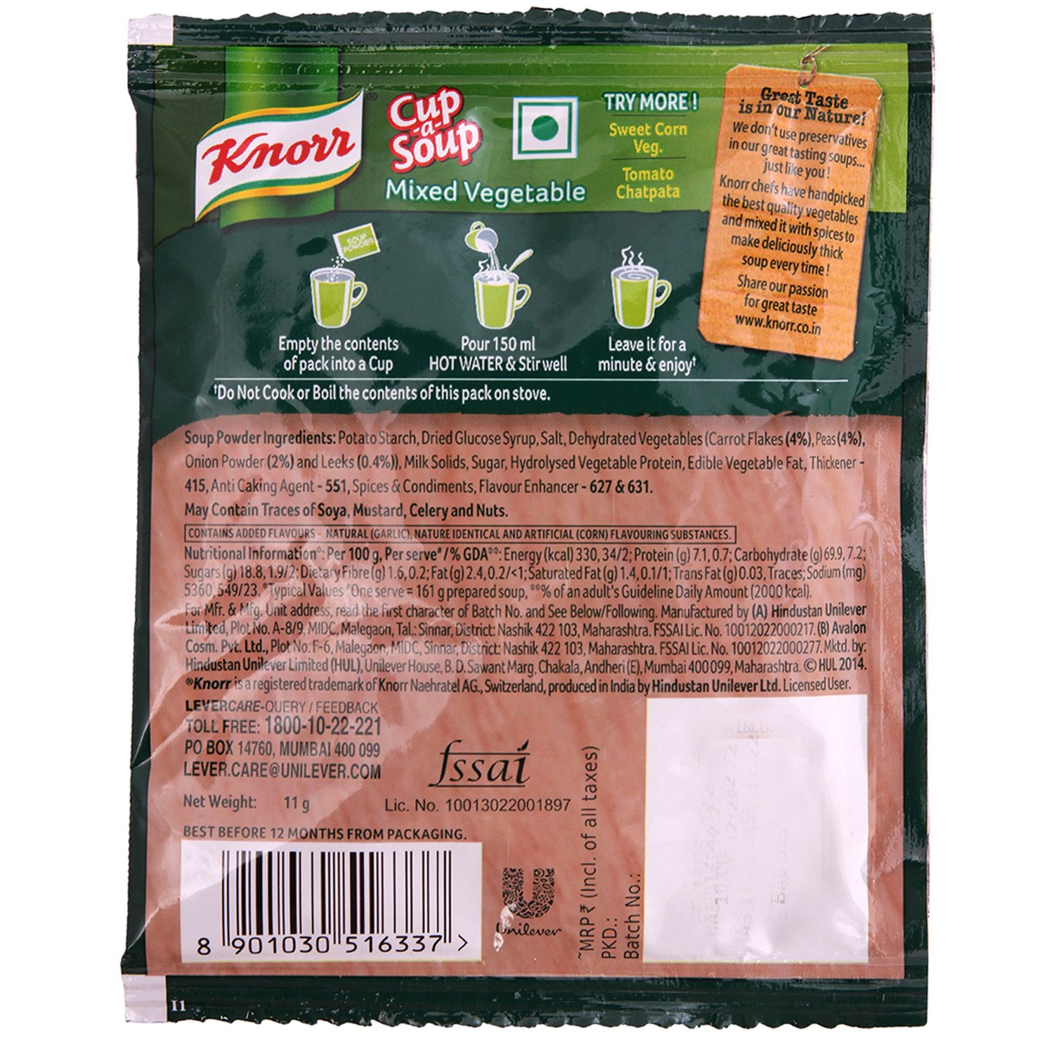 Knorr Soup - Mixed Vegetable, 11g Pouch - Image 2 thumbnail