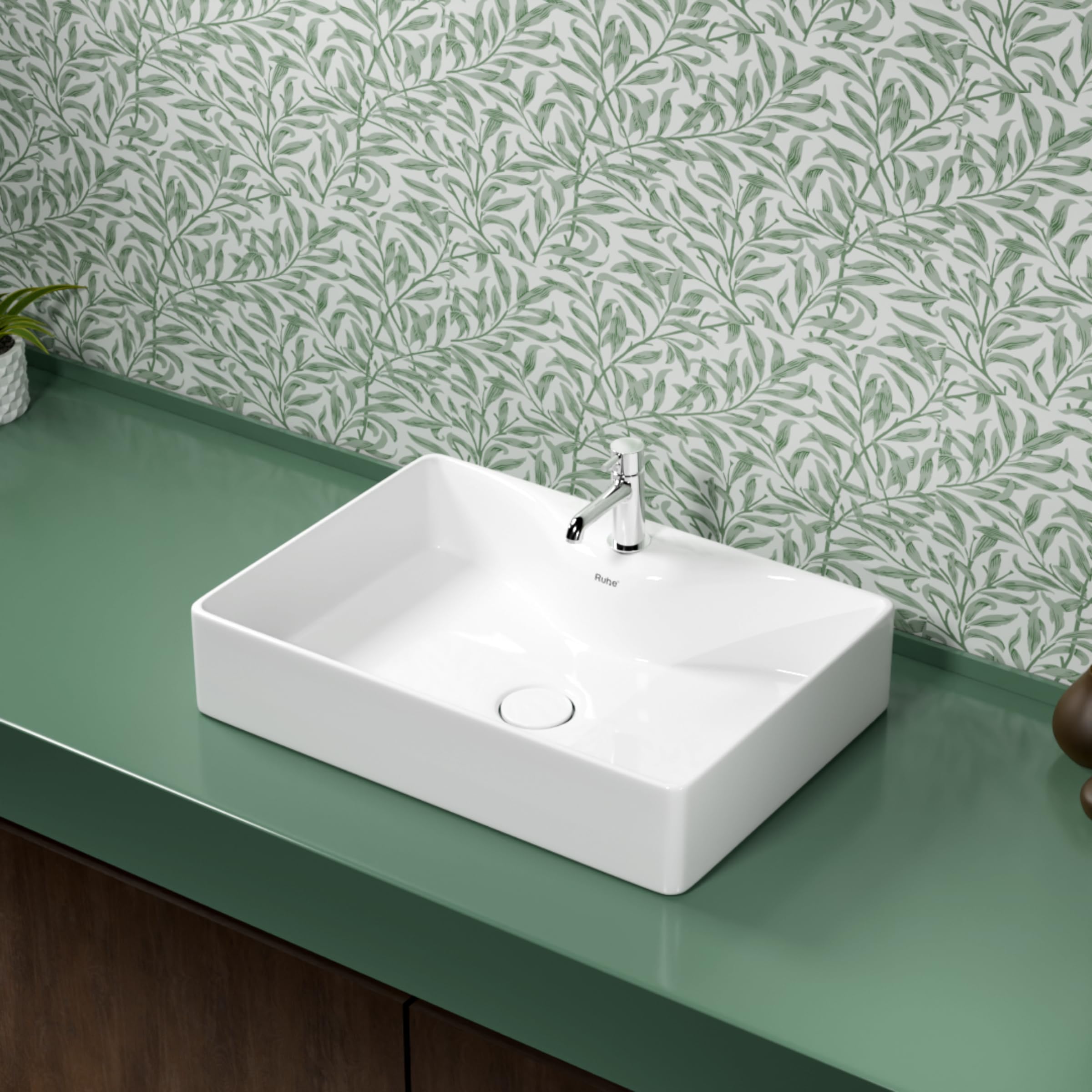 Ruhe Virgo Ceramic Wash Basin - Modern Bathroom Sink -18