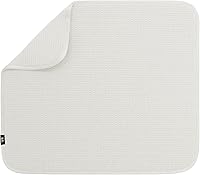 Vista 9 de S&T INC. Tapete de microfibra para secado de platos, reversible y absorbente para cocina, de 16 x 18 pulgadas, color gris