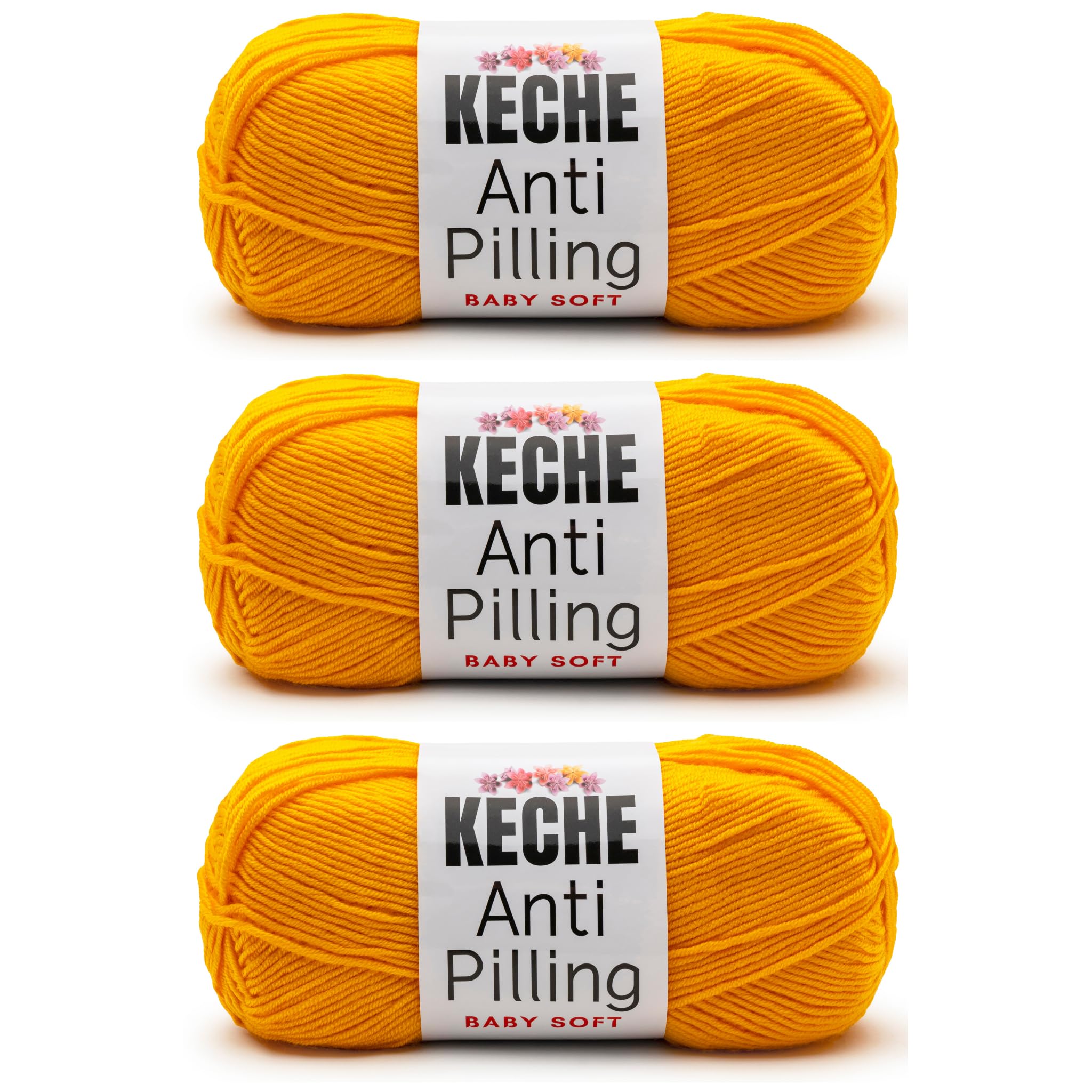 Soft DailyKnit DK Yarn, 100% Anti-Pilling Acrylic for Knitting Crocheting, Light Weight #3 (3.52 oz / 274 Yds) 1 Skein - Red — view 43