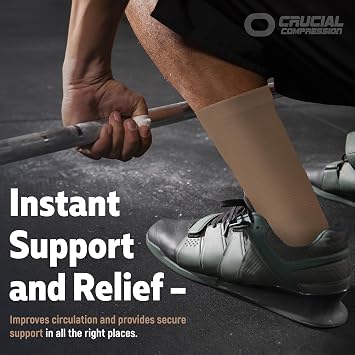 Ankle Compression Sleeve for Women & Men (Pair) Ankle Brace for Sprain, Swelling, Achilles Tendon Ankle Support Open Toe Plantar Fasciitis Socks for Foot Arch Support & Pain Relief