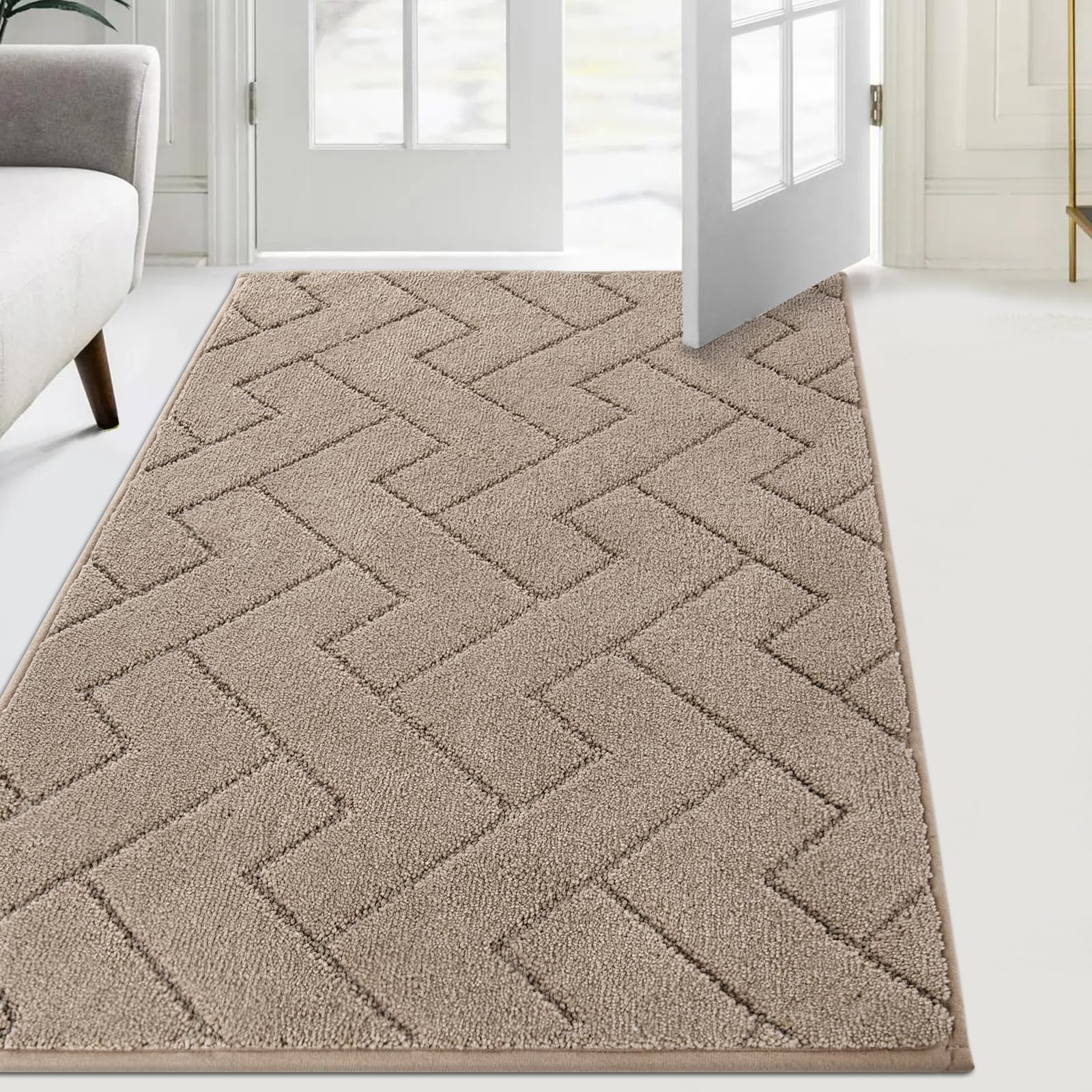 FCSDETAIL Dirt Trapper Indoor Door Mat 86 x 150 cm, Machine Washable Entrance Rug, Super Absorbent Dog Doormat, Non-slip Inside Floor Mat for Entryway, Muddy Shoes & Paws — image 1