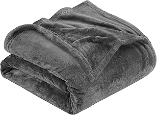 Utopia Bedding Fleece Blanket Queen Size Grey 300GSM Luxury Anti-Static ...
