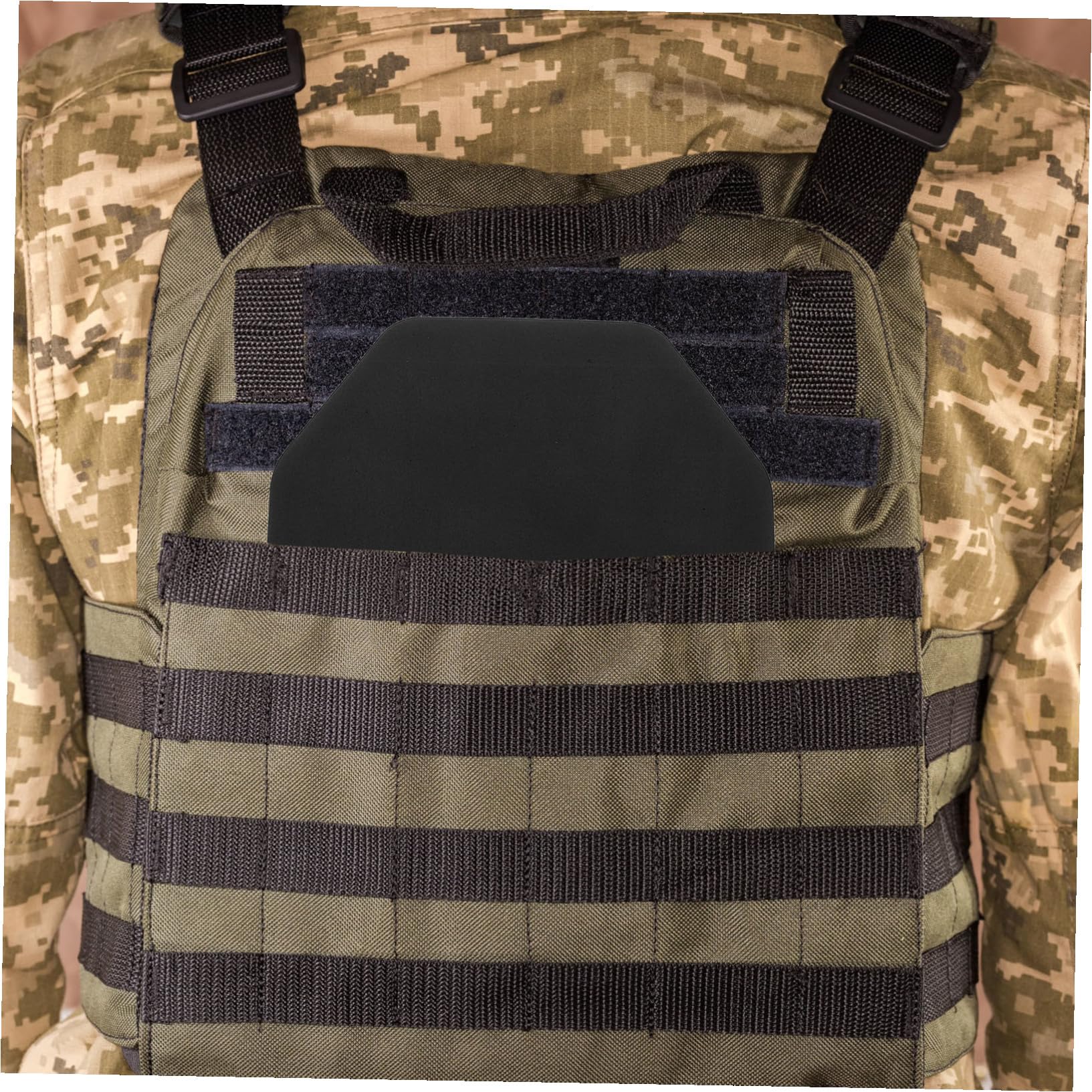 Piastra di Protezione per Gilet Tattico 2 Pezzi in Eva Morbida e Resistente Agli Urti, Inserti Interni per Allenamento Tattico e Boxe