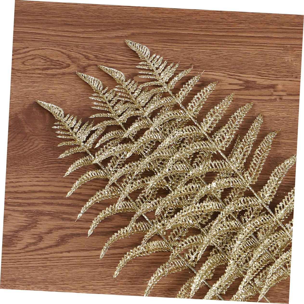 OUNONA 30 STK Simulationsblattverzierung Weihnachtspicks Glitzern Weihnachtsbaum Blätter Funkeln Künstliche Blätter Artificial Pine Picks Für Das Büro Weihnachtsglitzerblume