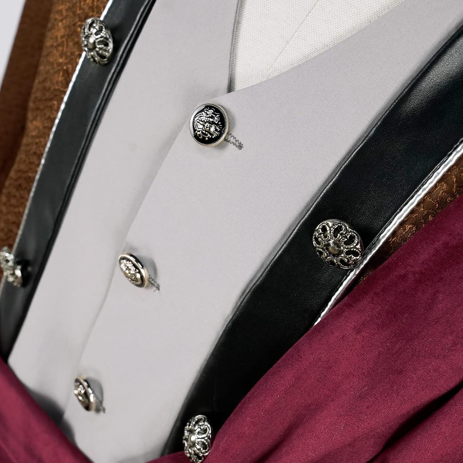 Men's Medieval Steampunk Jacket Pirate Viking Renaissance Costume Victorian Halloween Tuxedo Coat - Image 5