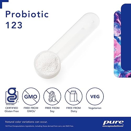 Miniatura 3 de Pure Encapsulations Probiotic 123  Apoyo probiótico para niños para una microflora intestinal saludable*  2.1 onzas