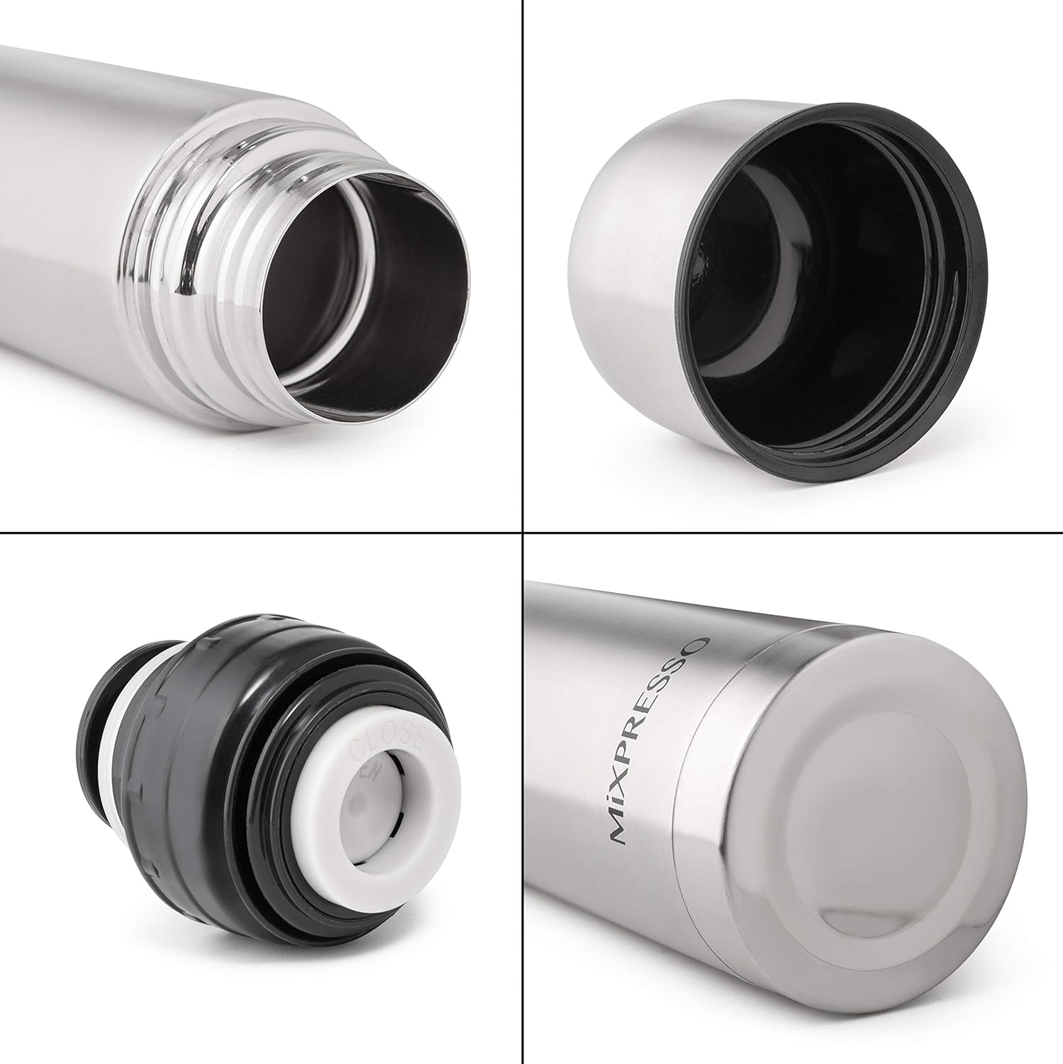 Mixpresso Coffee Flask & Coffee Mug, Stainless Steel Coffee vacuum flask For Hot Coffee or Cold Tea Fits Car Caddy or Backpack, Leak Proof Travel Mug, 17 Ounce Coffee Thermos - Image 8