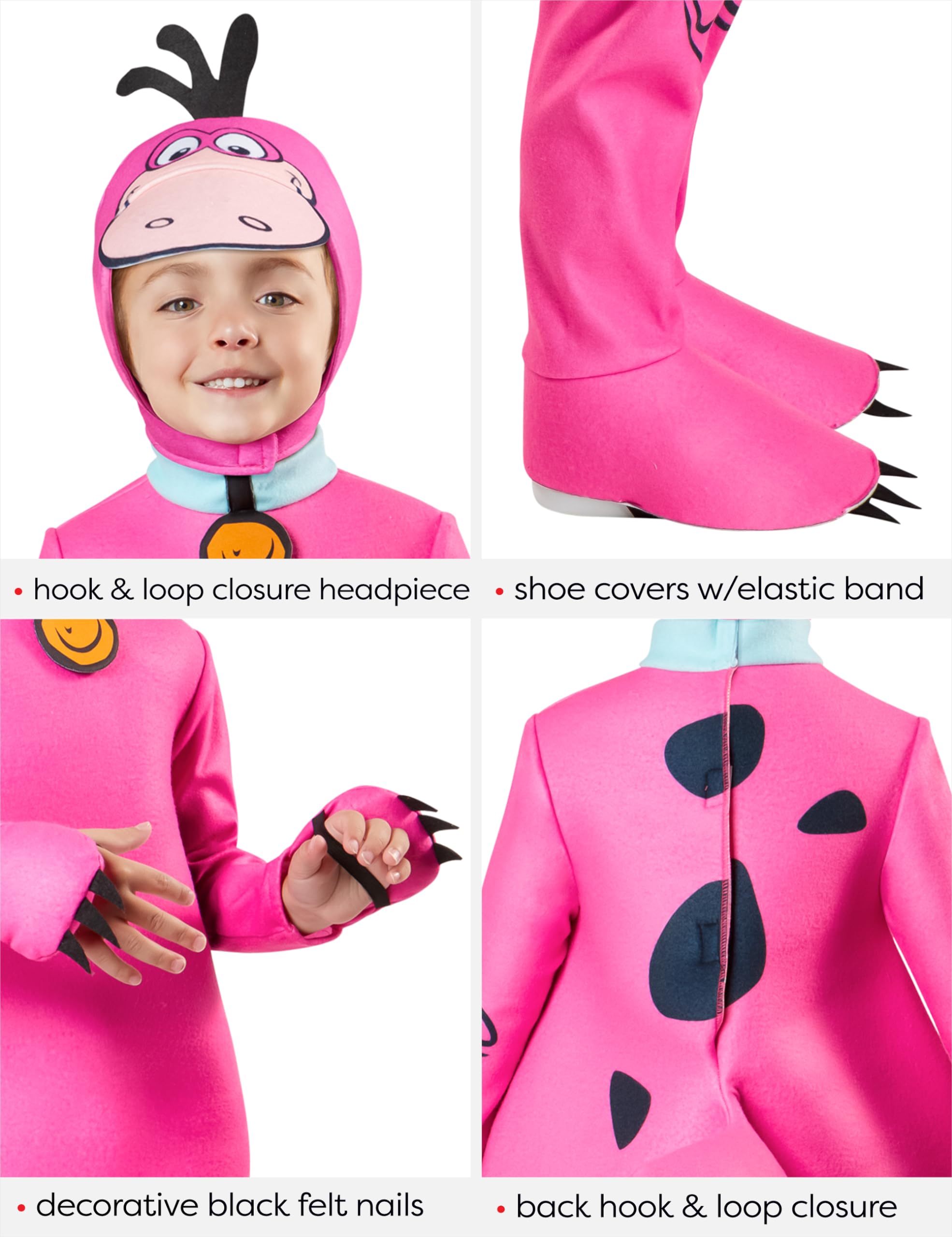 Rubies Costume da dinosauro Flintstones per bambini, tuta e copricapo
