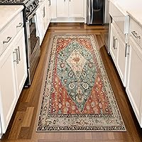 Vista 43 de Lahome Alfombra de camino de cocina lavable con diseño tribal bohemio de 2 x 8 pies, alfombra suave para pasillos, antideslizante, estilo vintage
