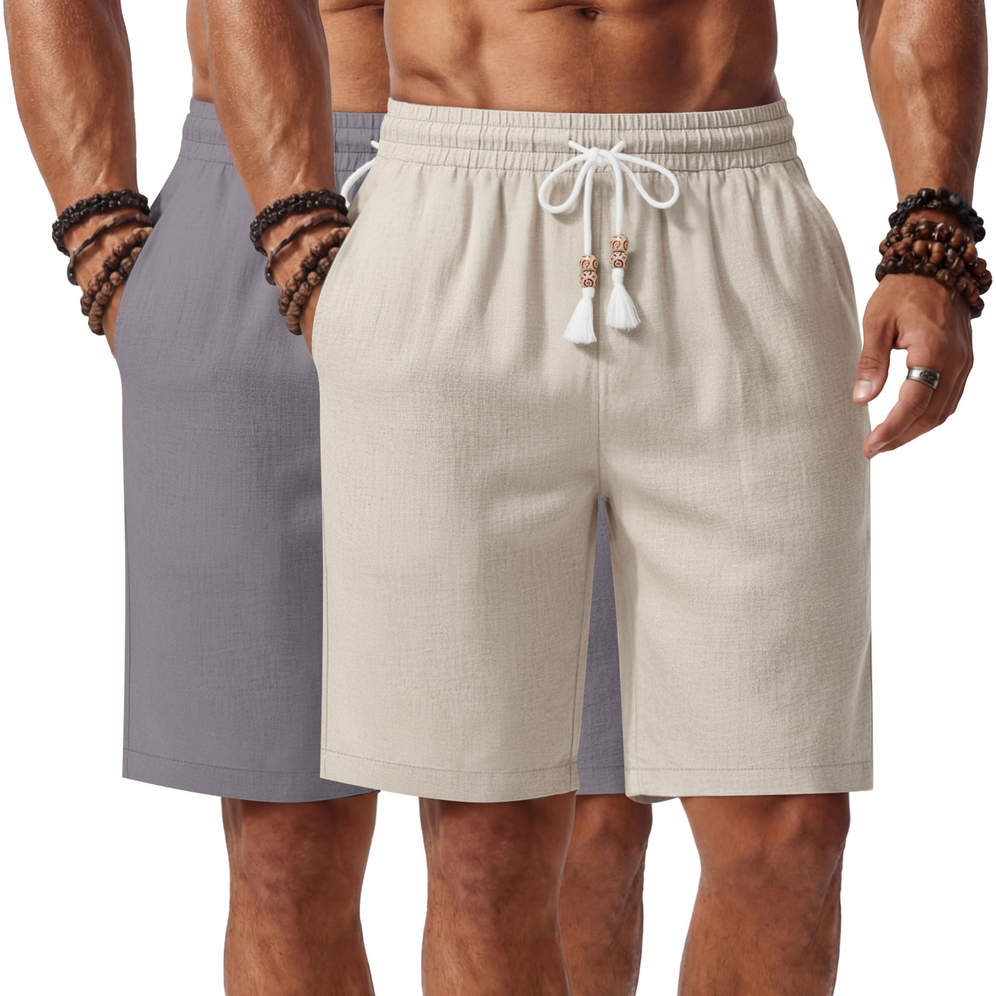 Neer 2 Pack Men's Linen Shorts