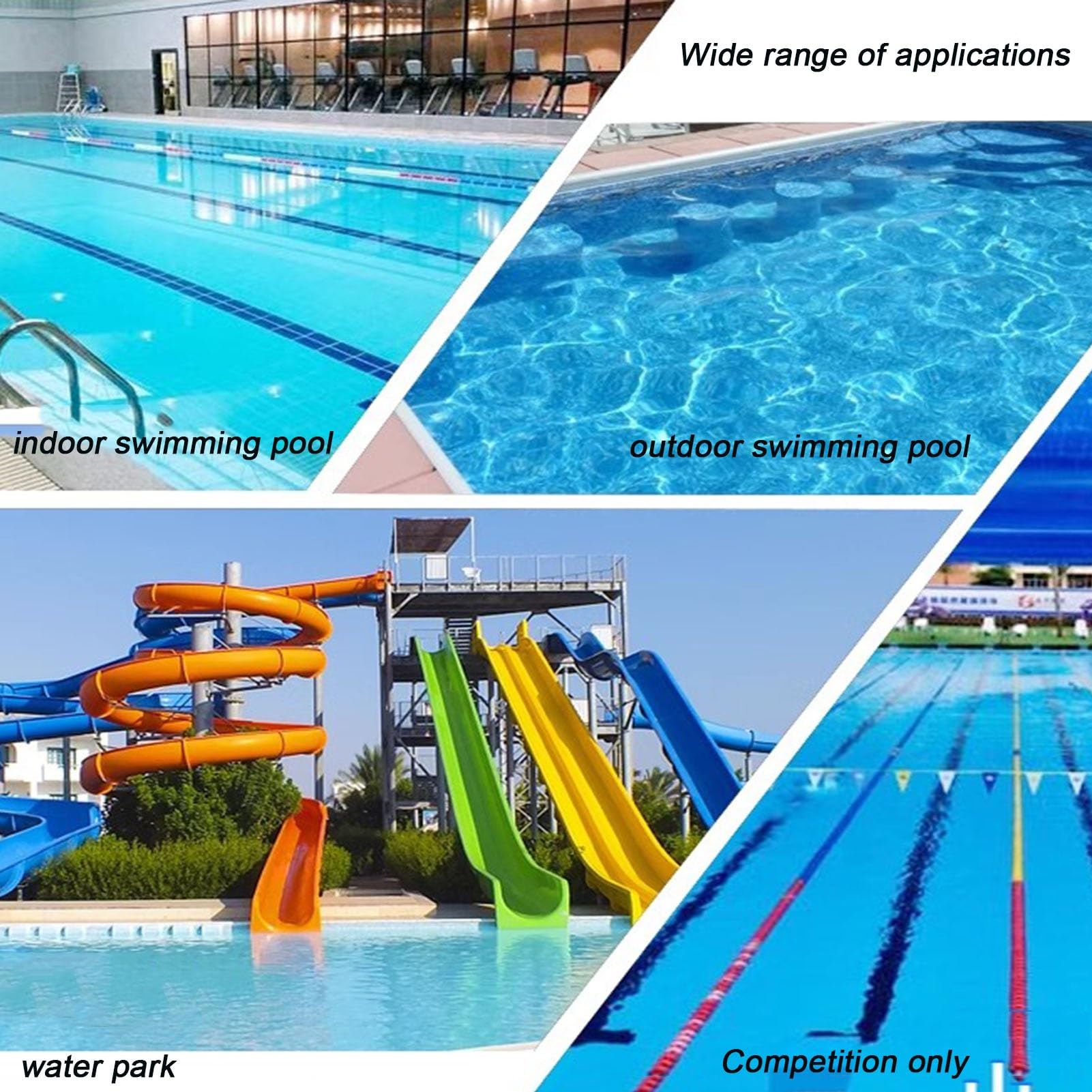 Divisorio di corsia, Galleggiante in corda di sicurezza per piscina, Recinzione di sicurezza per corsia di lunghezza regolabile? Indicatore a spirale Accessorio per piscina per una visibilità effica
