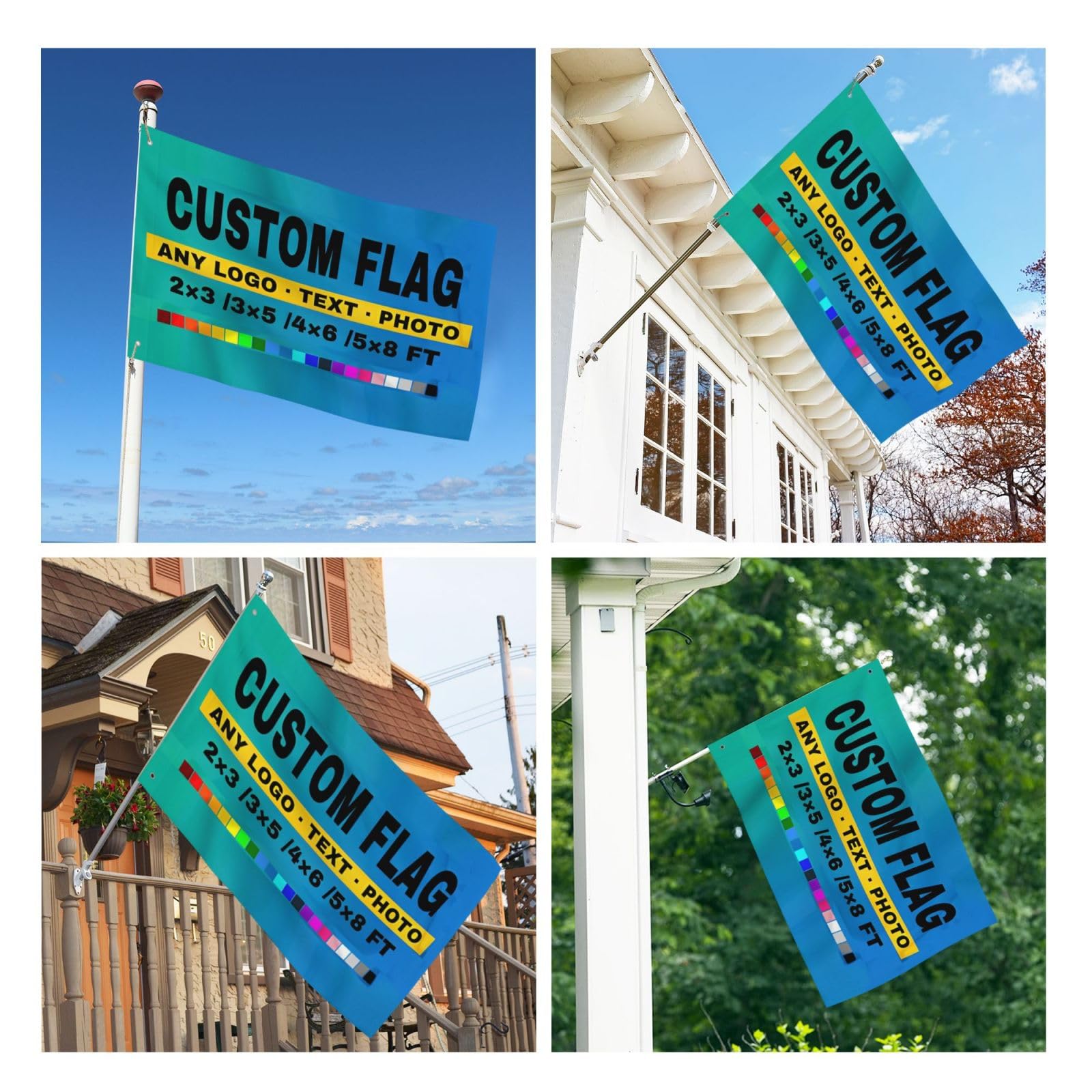 HUKQWX Drapeau Personnalisable, Drapeaux Personnalisés