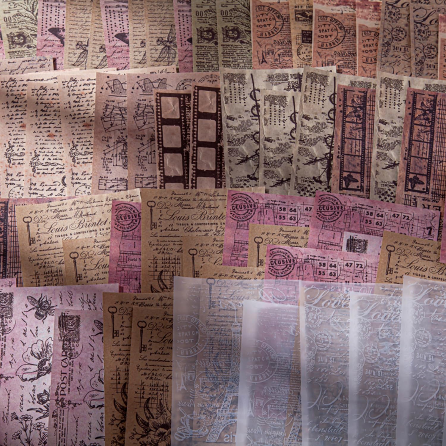 Papier w stylu vintage, do scrapbookingu, 180 arkuszy, estetyczny papier dekoracyjny, artykuły do dziennika retro, zestawy rzemieślnicze do scrapbookingu, planera, dziennika śmieci