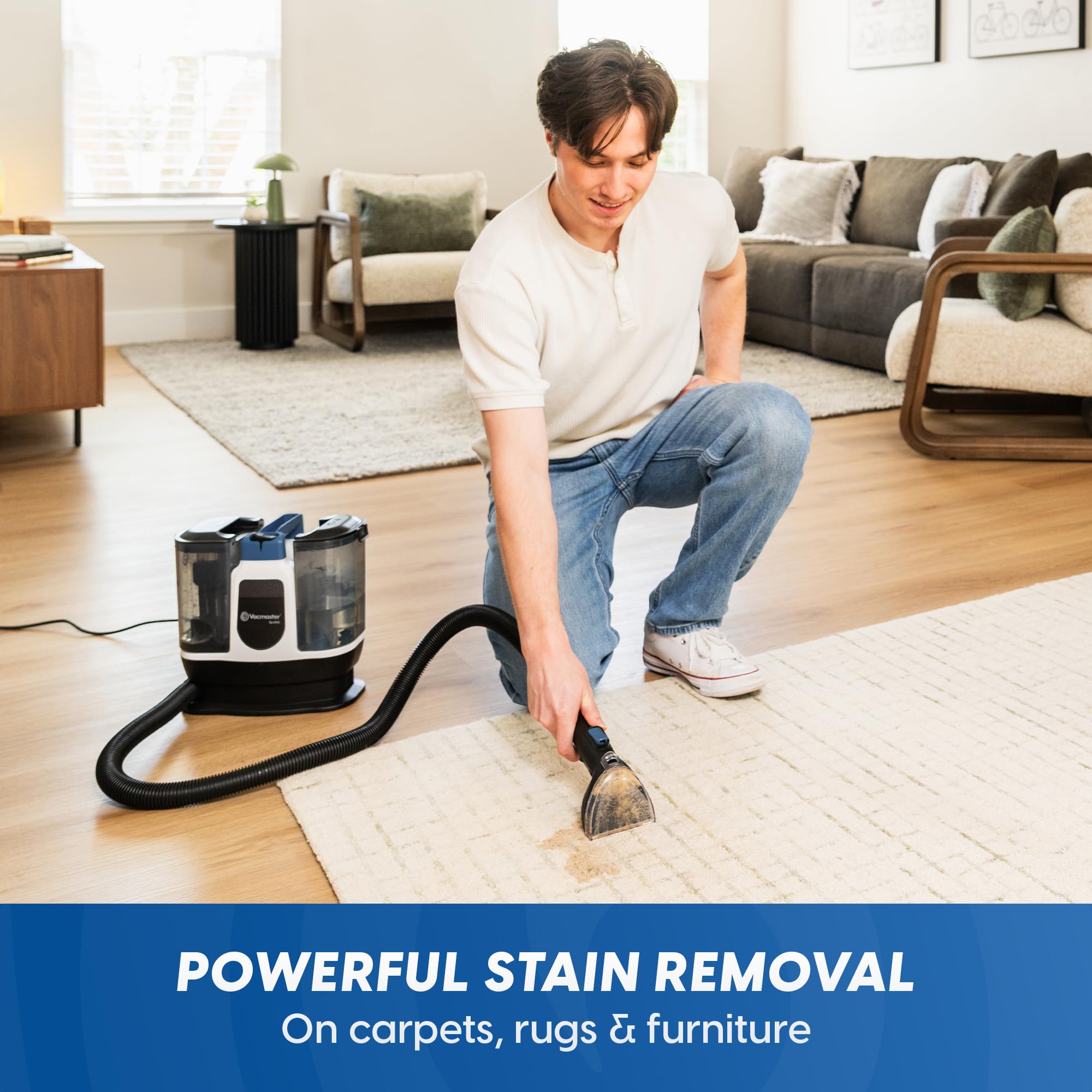 Vacmaster Carpet and Upholstery Cleaner Machine 500W | Spotlet pulisce come lavatessuti portatile teppeti divani e interni auto in profondità grazie alla sua potente aspirazione