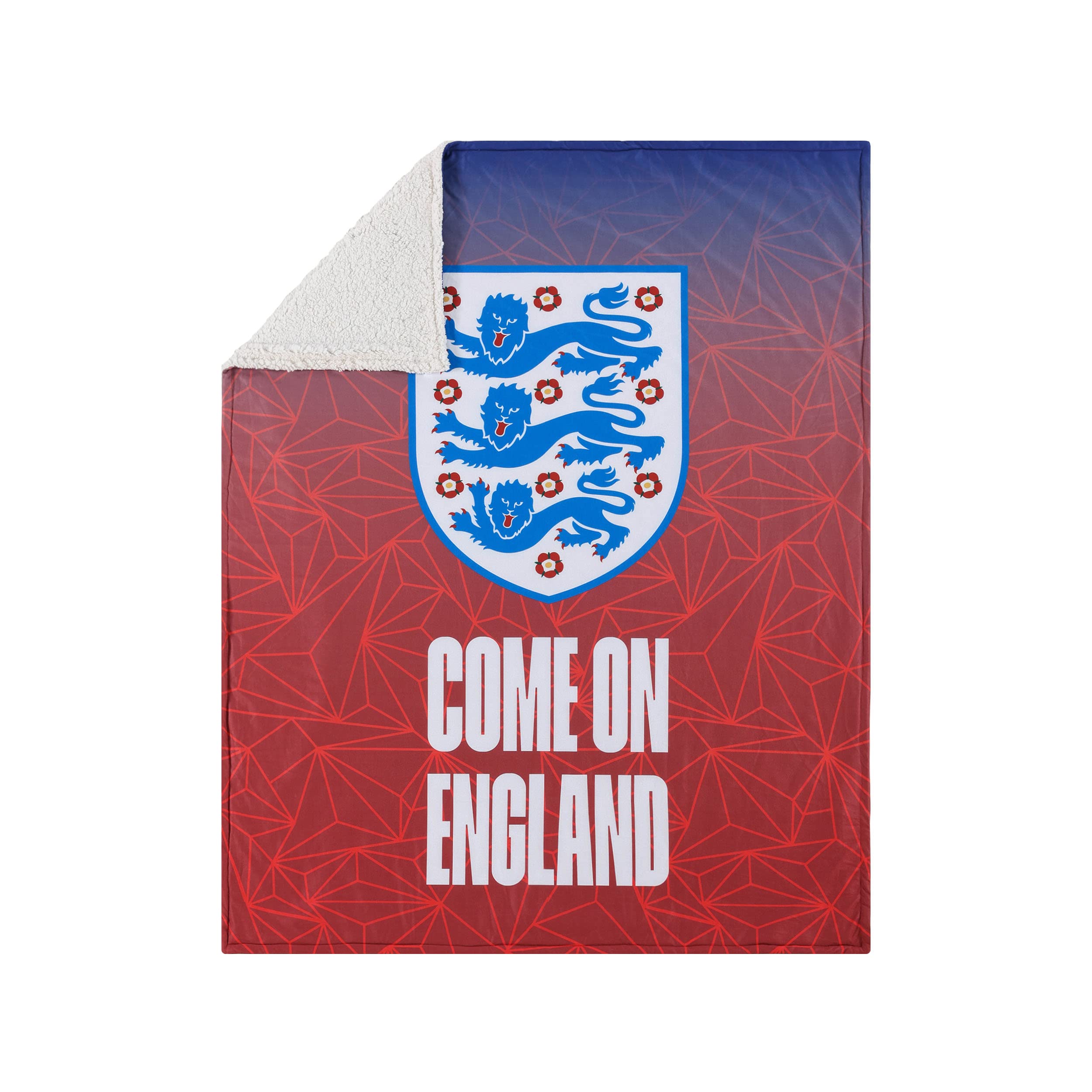 Foco England International Football Fan Sherpa Plush Throw Blanket