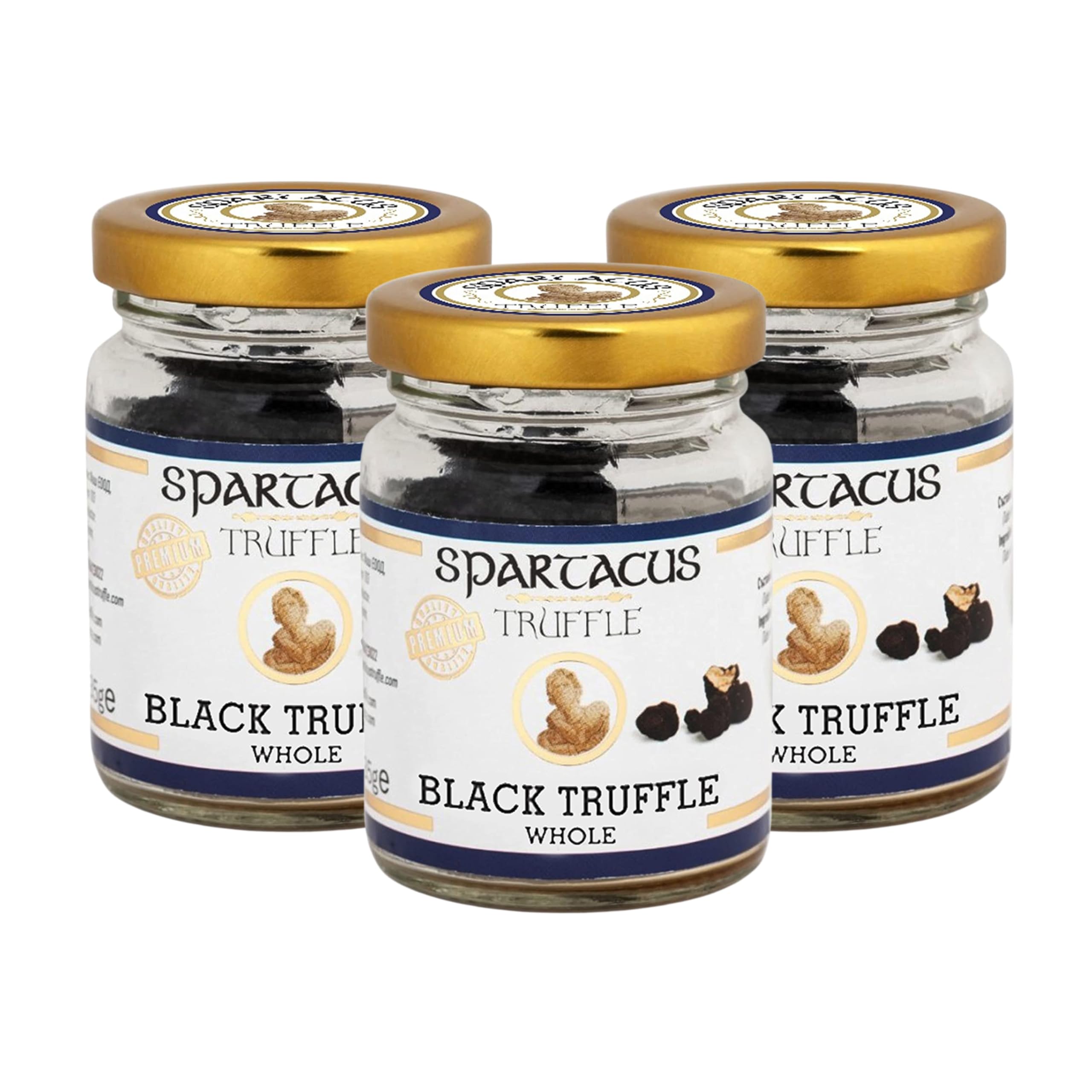 SPARTACUS WHOLE BLACK TRUFFLE NATURAL AROMA, NO ADDITIVES OR PRESERVATIVES (Whole Truffles 3.55) (3er pack)