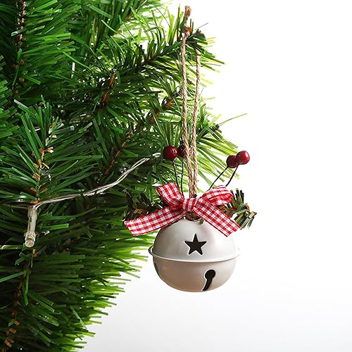 Miniatura 7 de 18 PCS Adornos de Cascabeles Navideños en Rojo, Blanco, Verde - Decoración de Árbol de Navidad, Corona, Adorno Conmemorativo