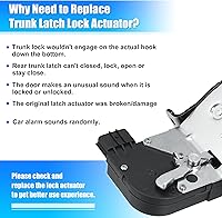 Vista 6 de X AUTOHAUX Actuador de bloqueo del pestillo del maletero 81230-2V000 para Hyundai Veloster 2012-2017 1.6L V4 Motor de la puerta trasera del pestillo