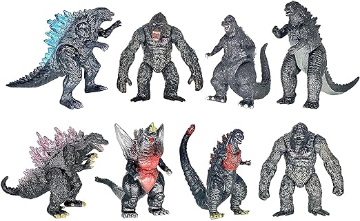 FOZZO-SK Fun Play GODZILLA - King of Monsters VS KONG New 8 Pcs. Action Figures Toy Mixed Model Characters Cartoon - 2022 Limited Edition !!