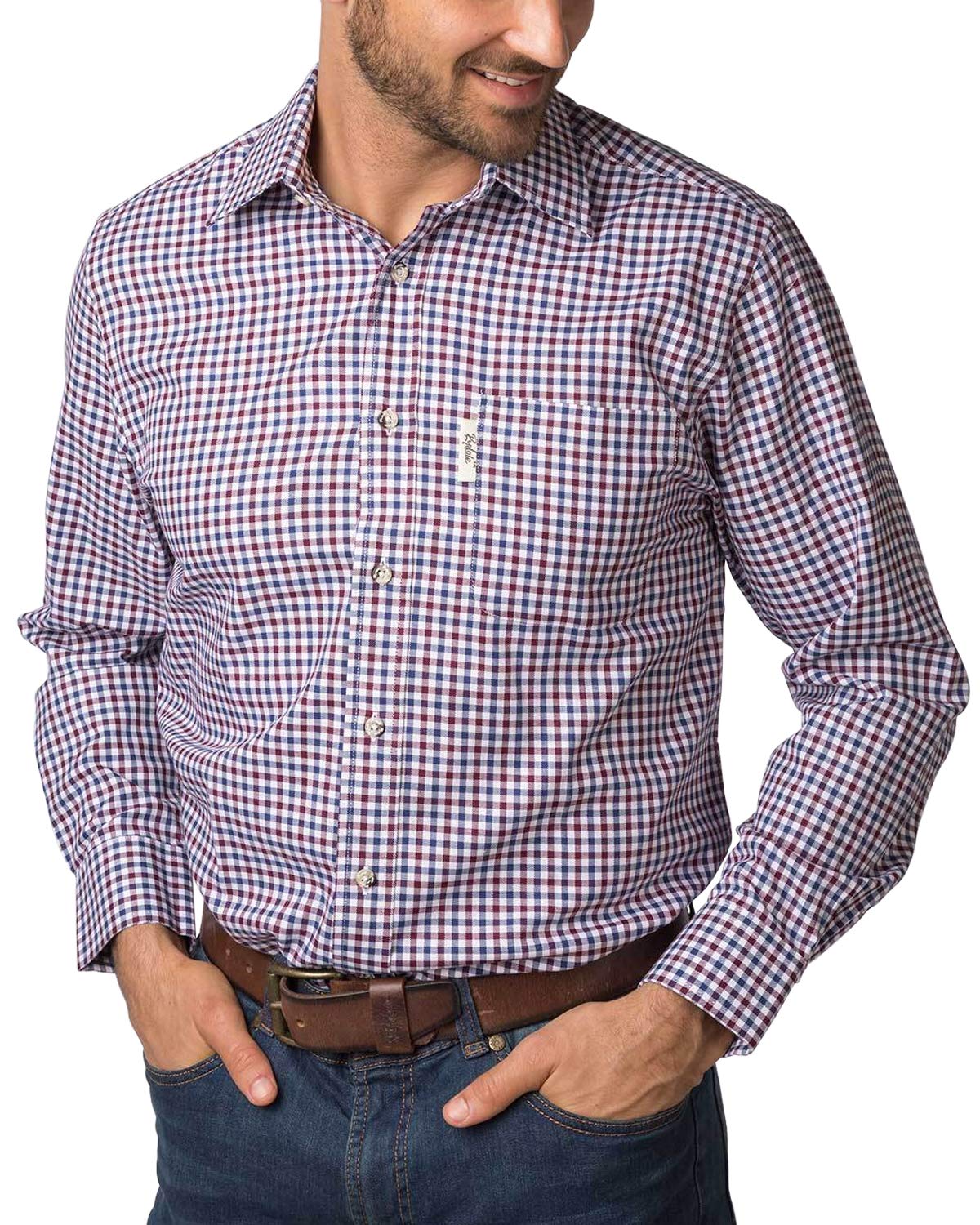 RydaleCountry Check Men's 100% Cotton Button Down Checked Outdoor Smart Casual Work Shirt