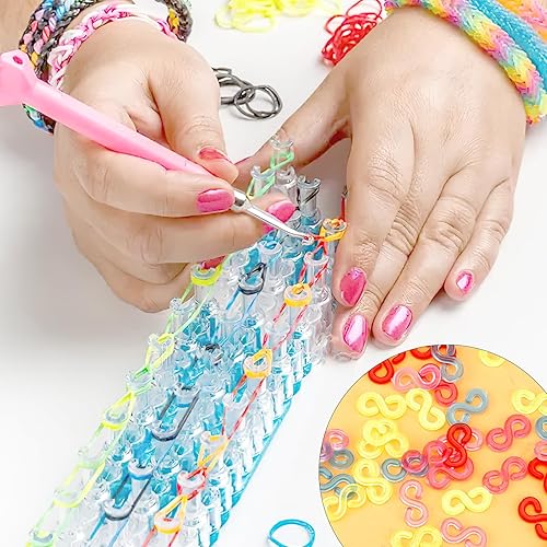 Miniatura 12 de Clips S, 500 piezas en caja, transparentes, clips de banda de plástico de goma, pulseras kit de recarga de bricolaje, recambios de conectores