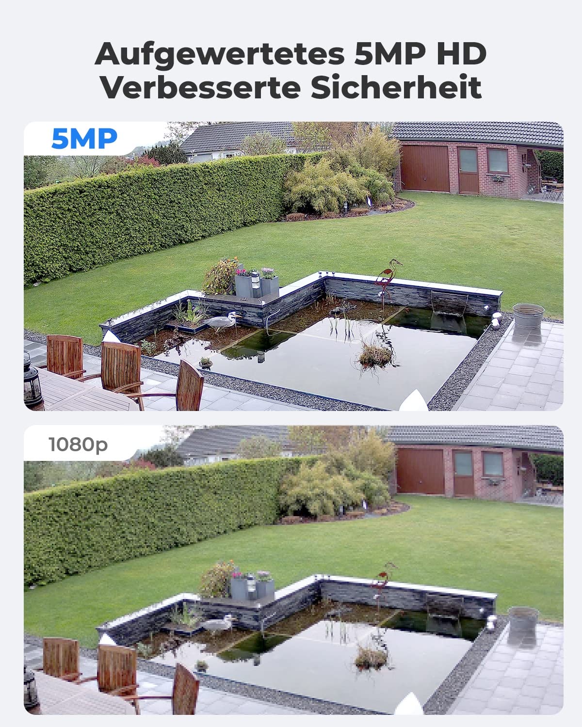 Reolink 5MP PoE Überwachungskamera Außen mit Smarter Erkennung, RLC-520A-2P | PoE Überwachungskamera Outdoor mit Zeitraffer, 30m IR-Nachtsicht, IP67 wasserfest, microSD-Kartensteckplatz
