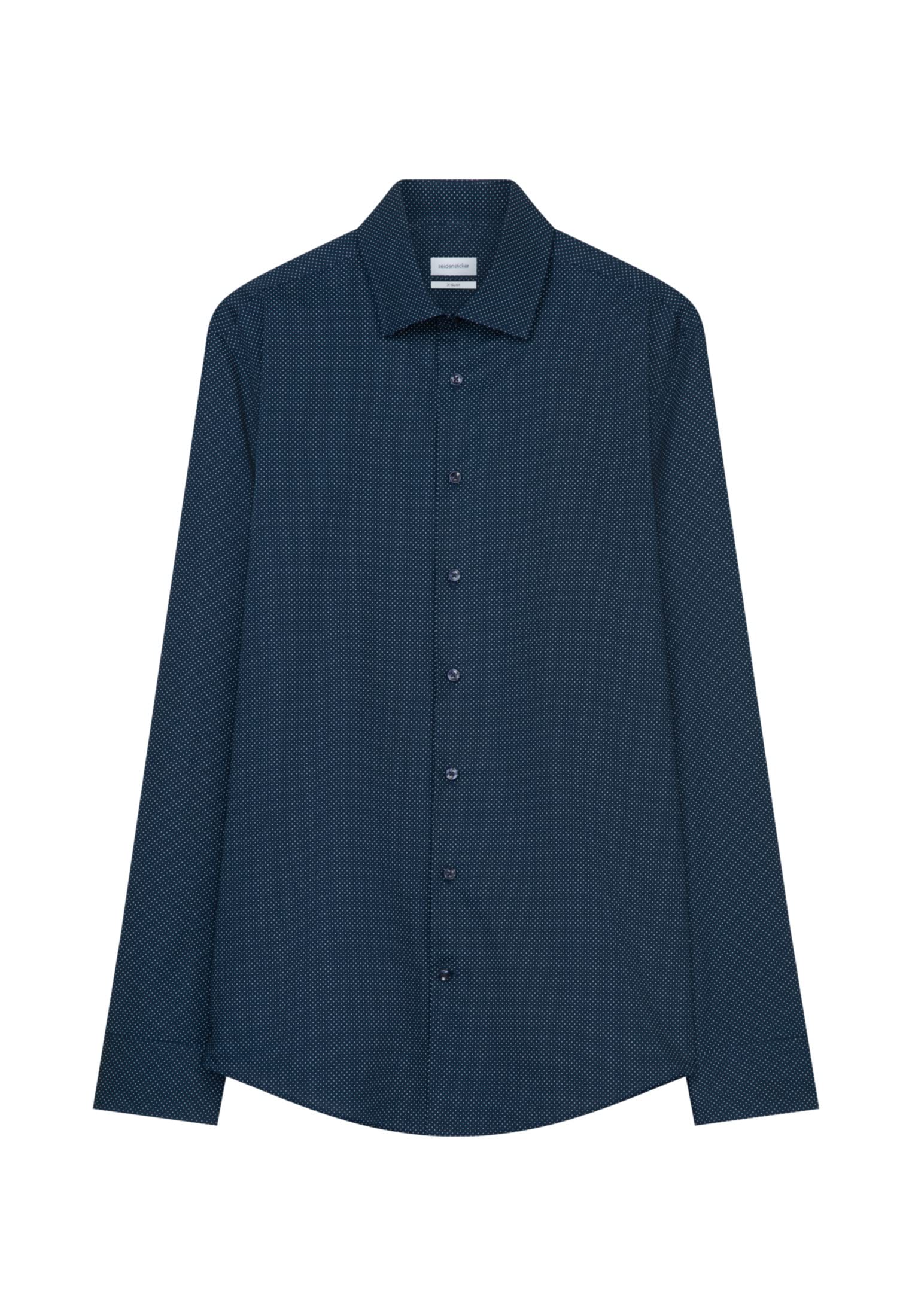 Seidensticker Men's Business Shirt - Extra Slim Fit - Non-Iron - Kent Collar - Long Sleeve - Print - 100% Cotton