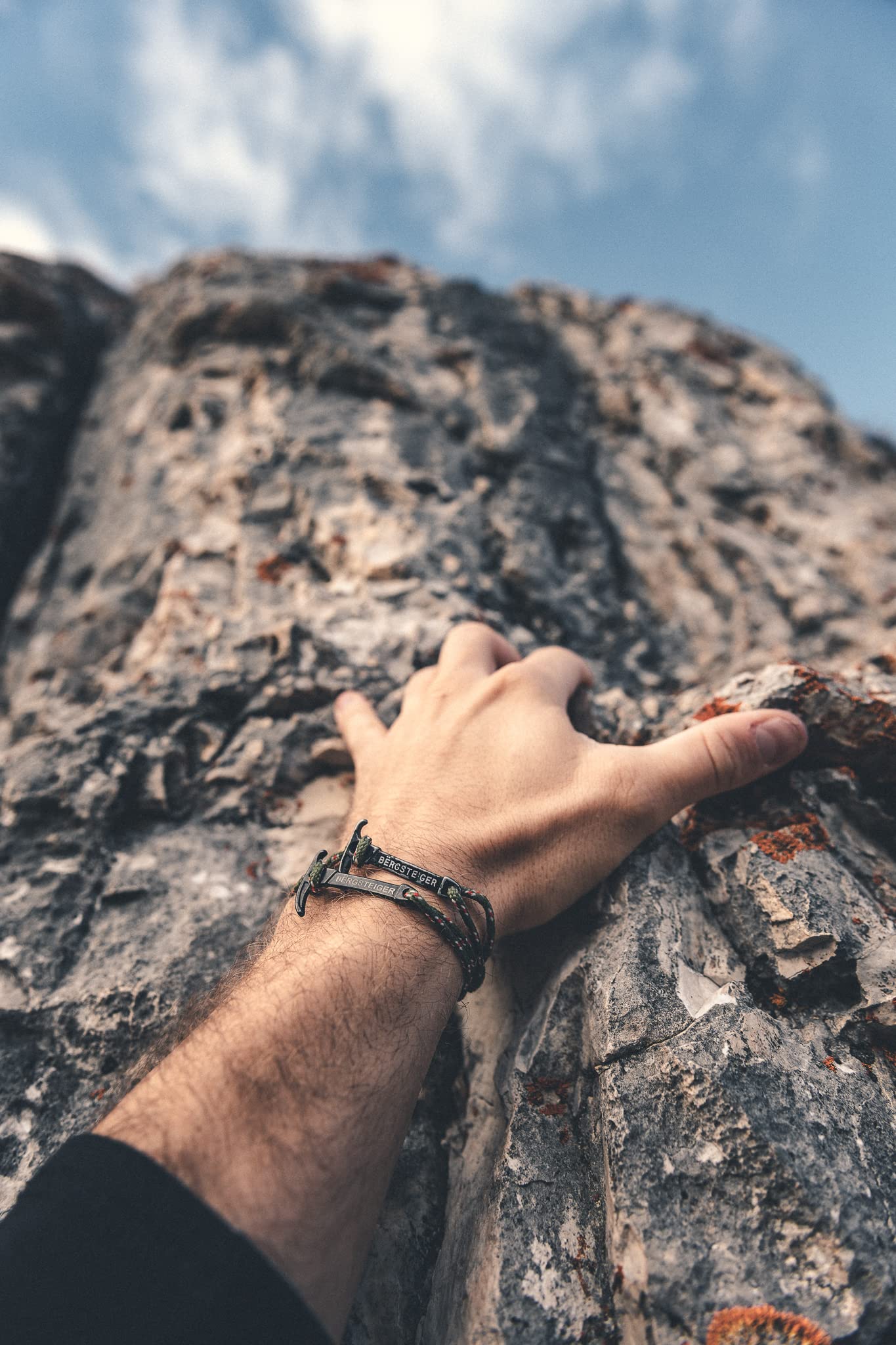 ICE AXE - Bracciale da uomo e da donna con picchetto di ghiaccio, in tessuto di alta qualità, bracciale intrecciato, bracciale in tessuto, ideale come regalo per alpinismo