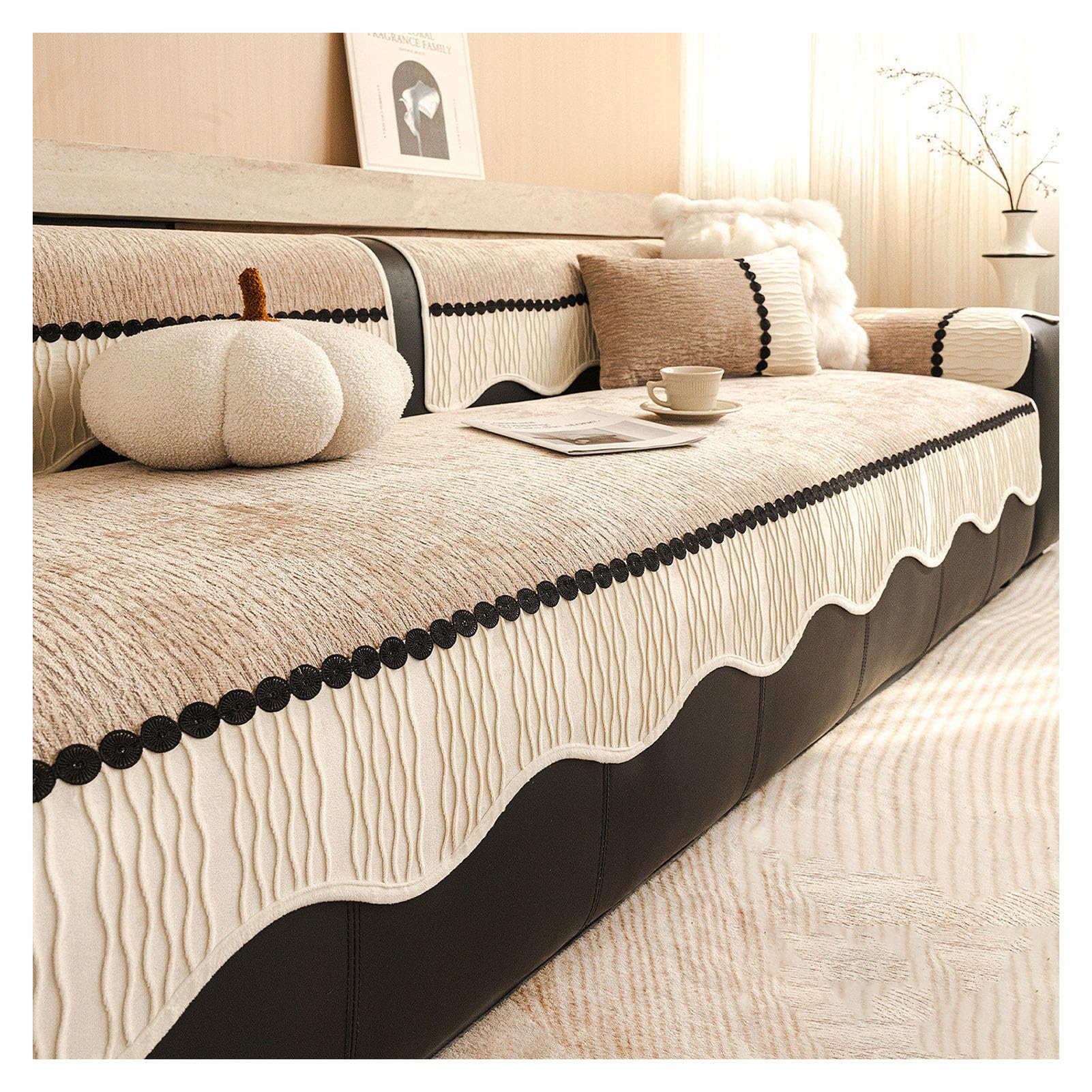 REXVSENL Couch Cover Chenille Washable Pet Protector Sofa Slipcover Anti Scratch Dog Furniture Cover Universal Protector for Home Sectional Sofa